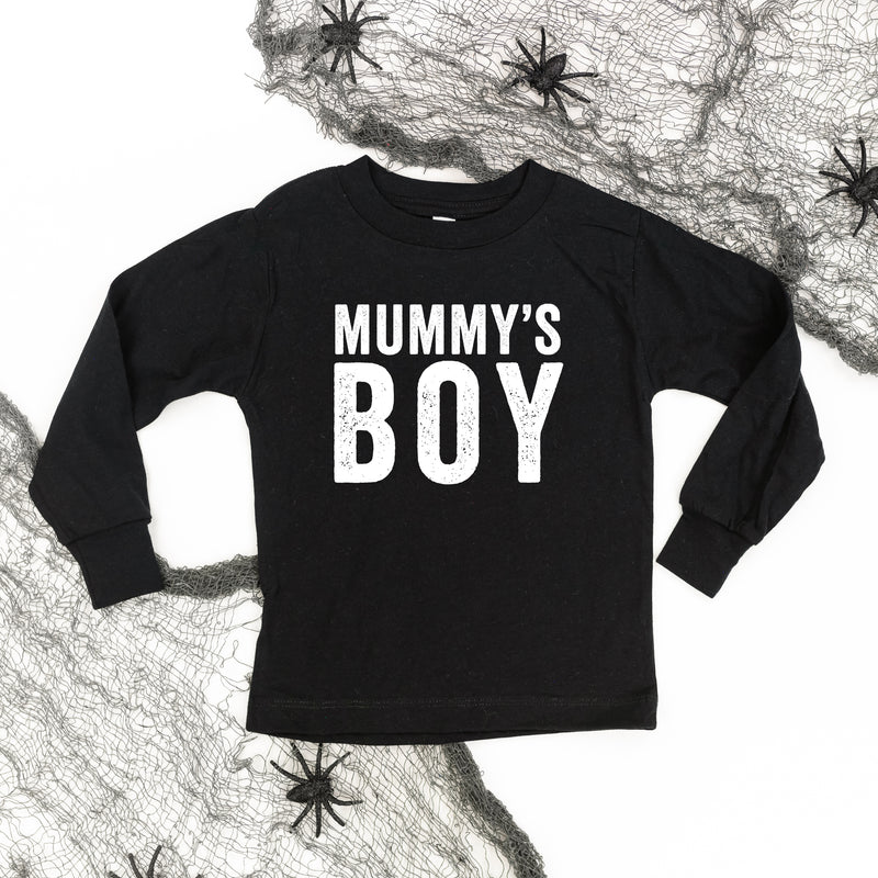 Mummy's Boy - Black Long Sleeve Child Shirt