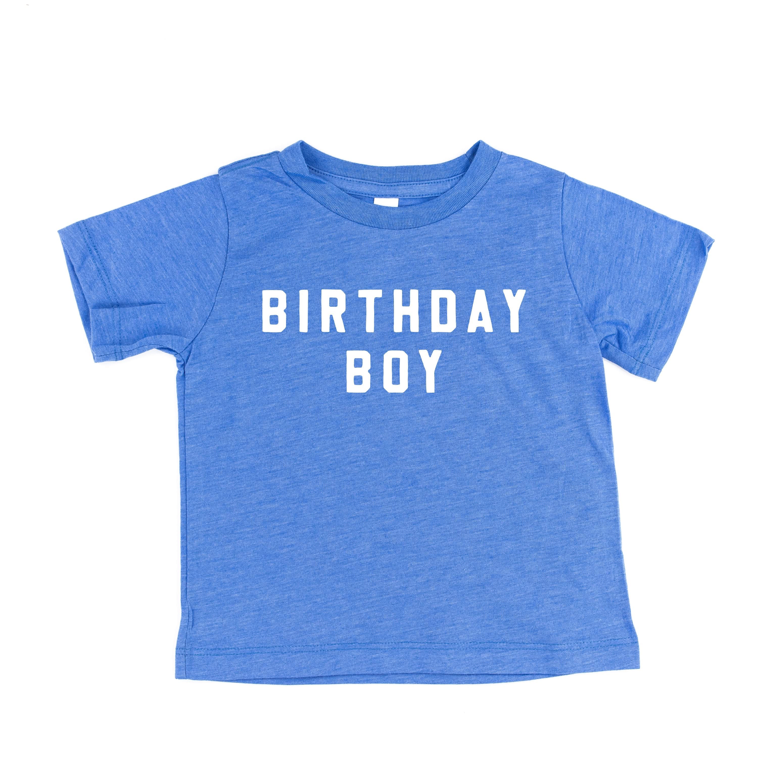 BIRTHDAY BOY - BLOCK FONT - Child Shirt Little Mama Shirt Shop