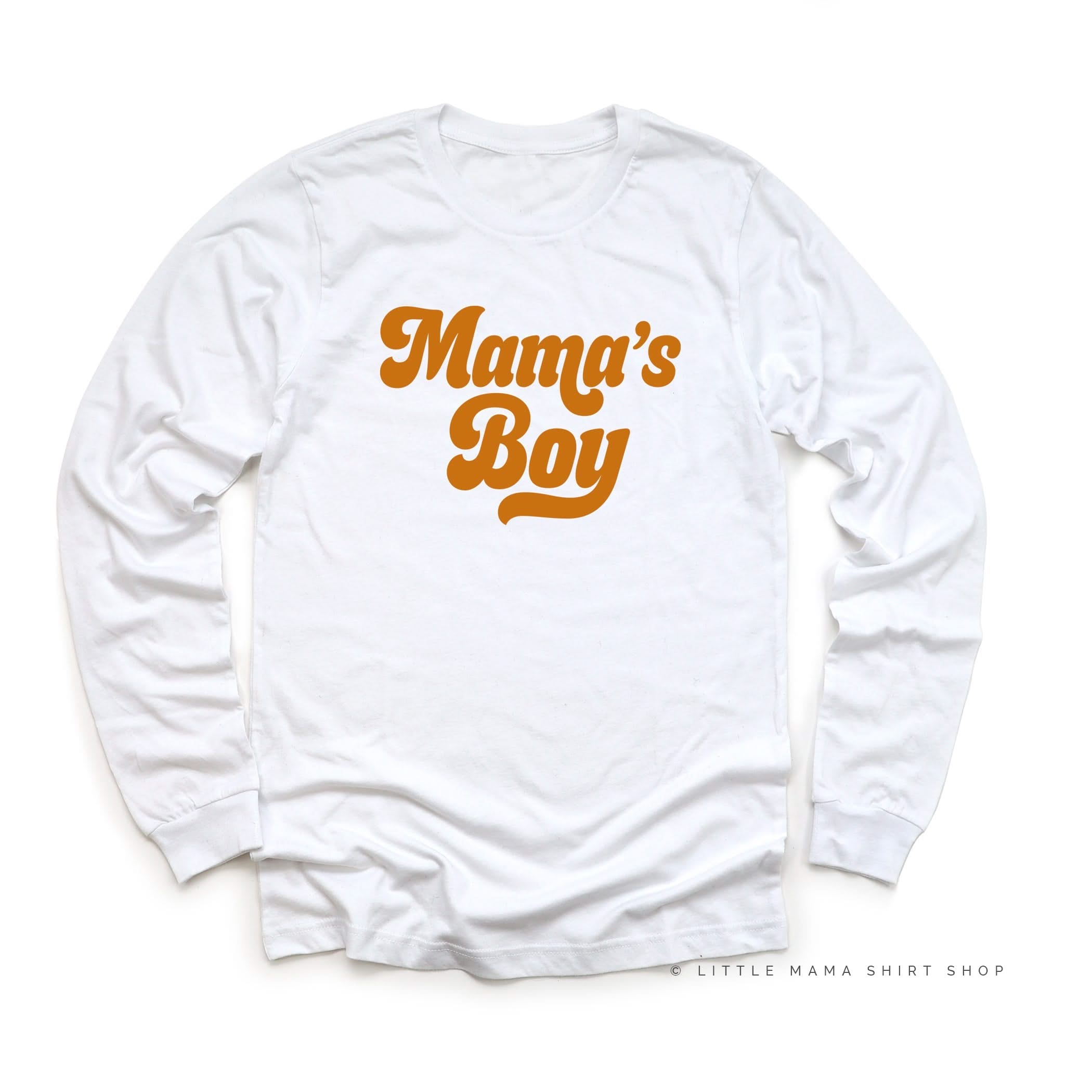 Retro Mama's Boy - Long Sleeve Child Shirt Little Mama Shirt Shop