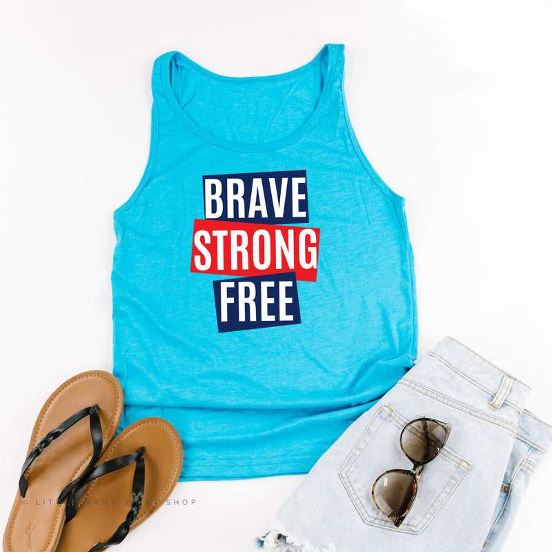 Brave Strong Free - Adult Unisex Jersey Tank