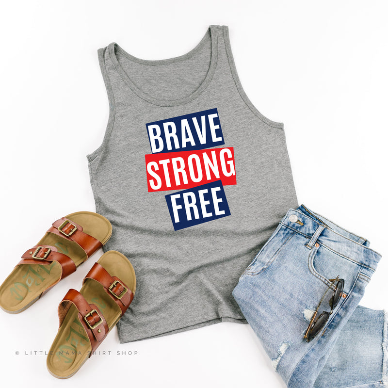 Brave Strong Free - Adult Unisex Jersey Tank