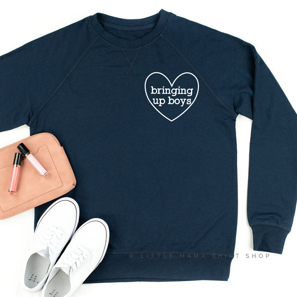 Bringing Up Boys (Heart Around) - Lightweight Pullover Sweater