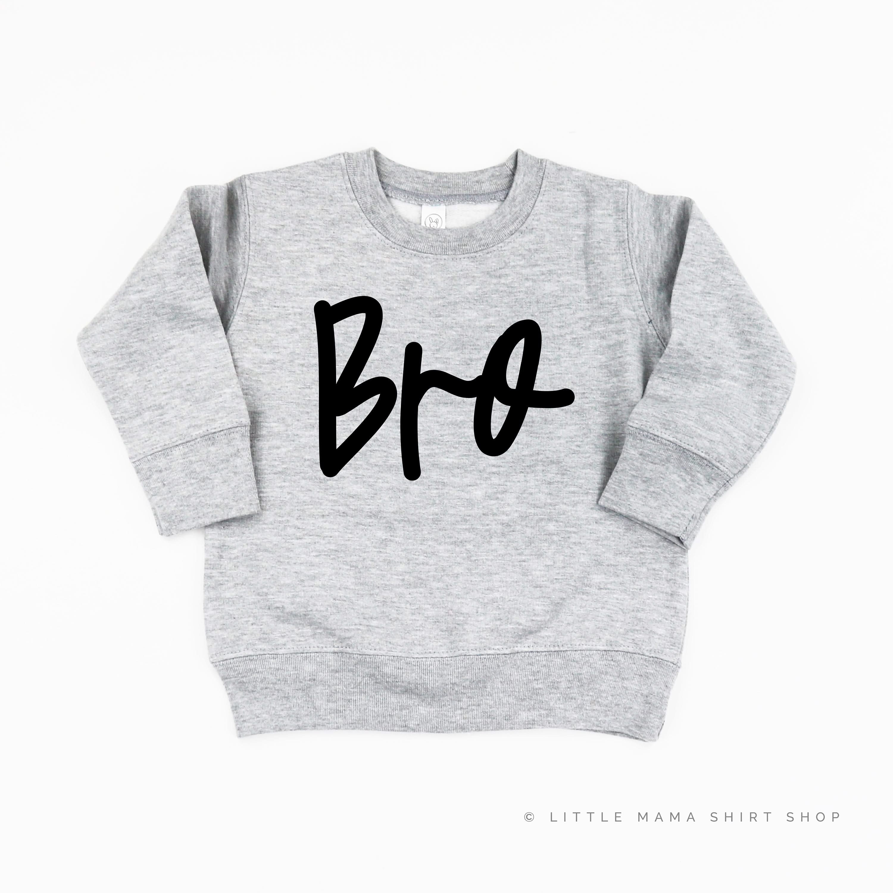 Bro - Cursive - Child Sweater Little Mama Shirt Shop