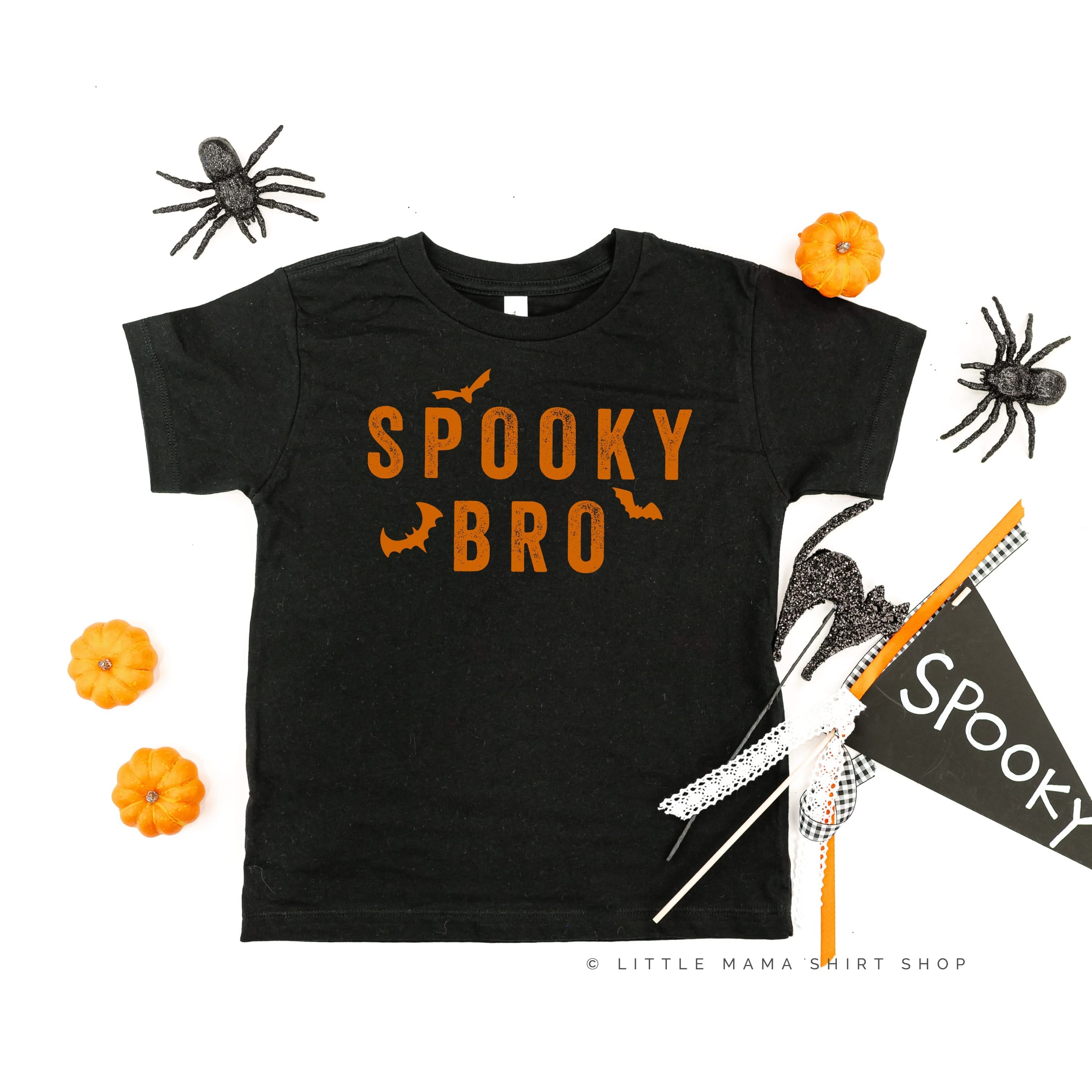 SPOOKY BRO - Short Sleeve Child Shirt Little Mama Shirt Shop