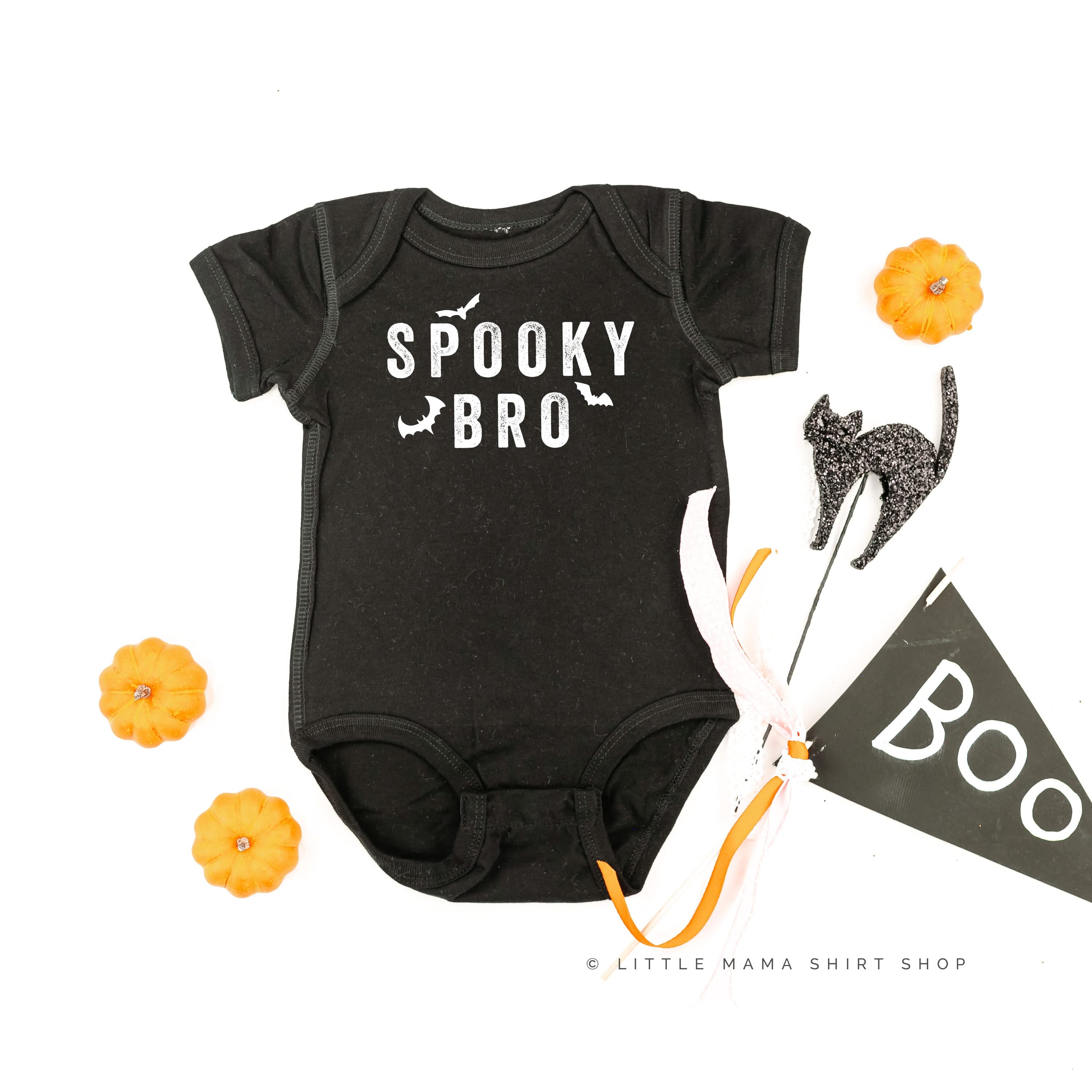 SPOOKY BRO - Short Sleeve Child Shirt Little Mama Shirt Shop