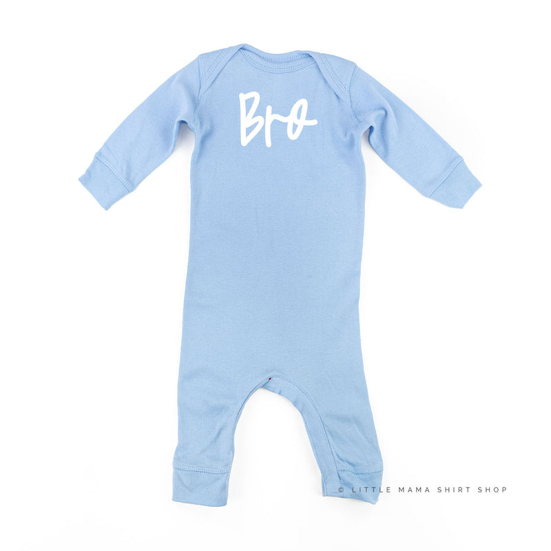 Bro - Cursive - One Piece Baby Sleeper