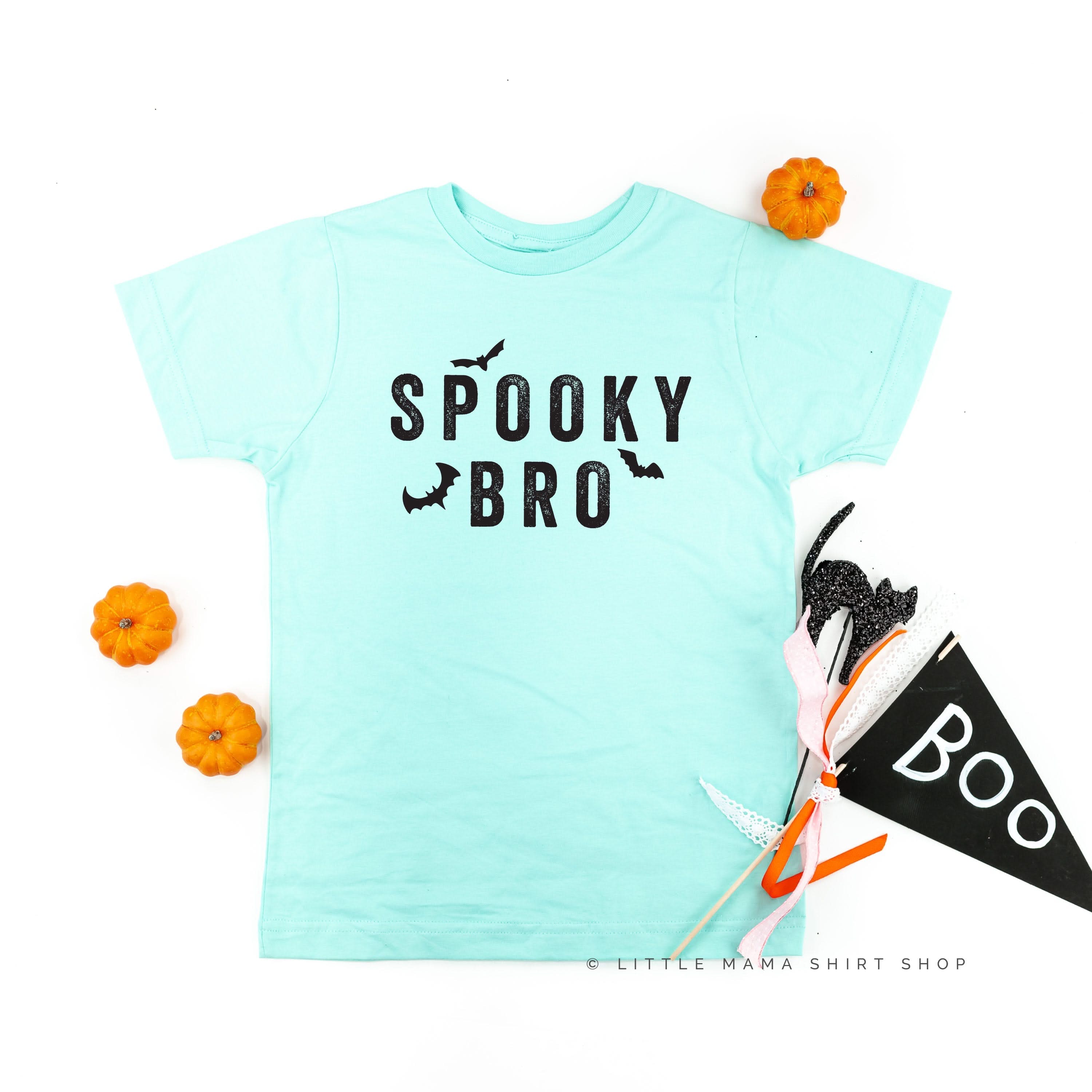 SPOOKY BRO - Short Sleeve Child Shirt Little Mama Shirt Shop