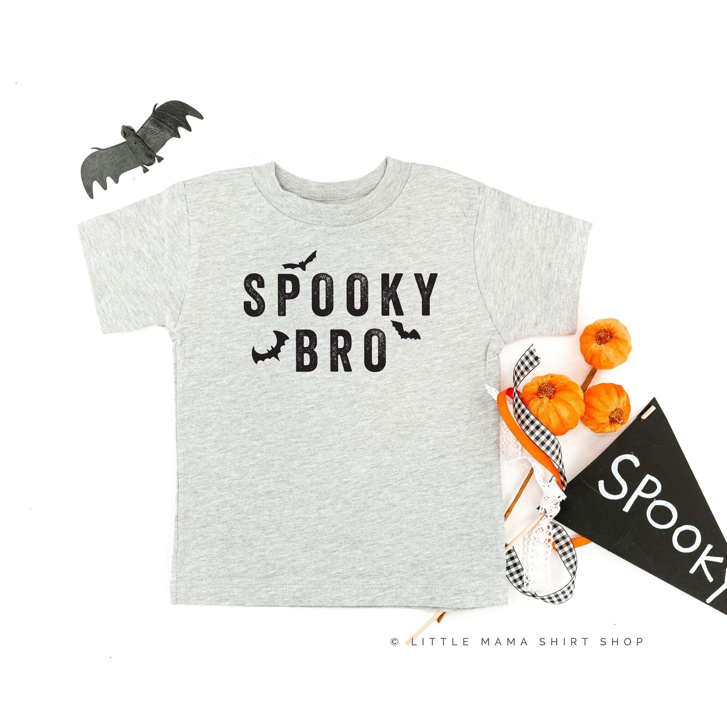 SPOOKY BRO - Short Sleeve Child Shirt Little Mama Shirt Shop