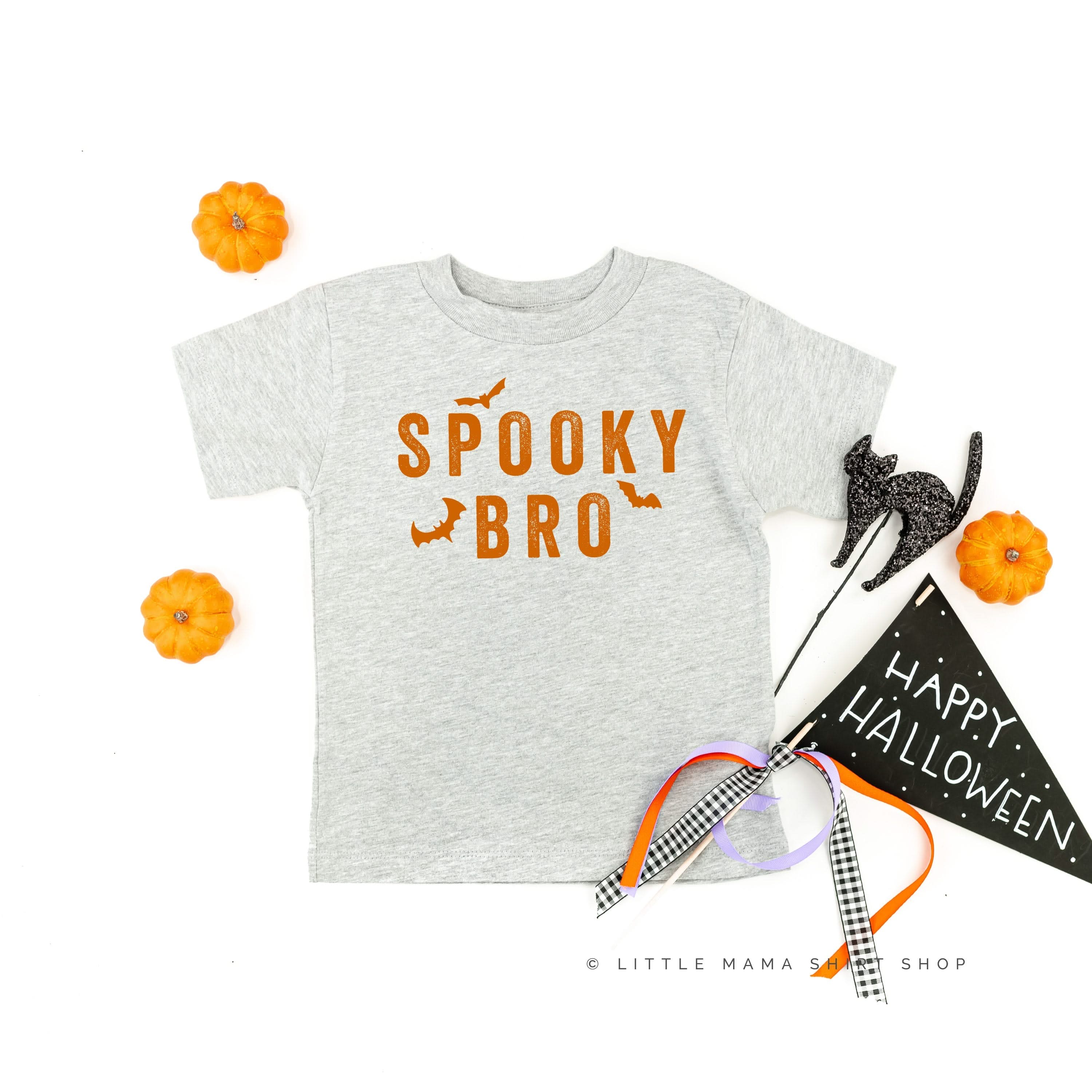 SPOOKY BRO - Short Sleeve Child Shirt Little Mama Shirt Shop
