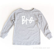 Bro - Cursive - Long Sleeve Child Shirt Little Mama Shirt Shop