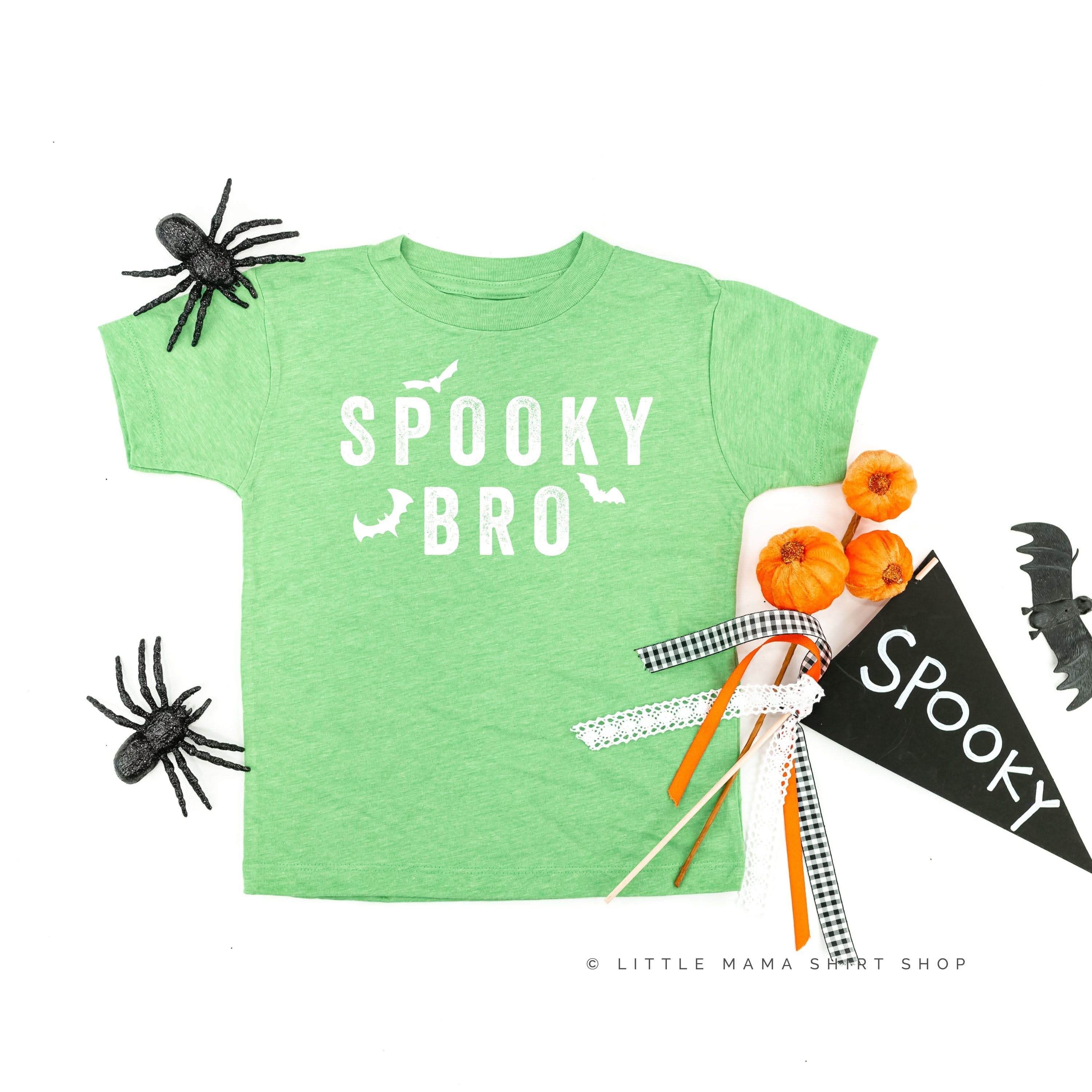 SPOOKY BRO - Short Sleeve Child Shirt Little Mama Shirt Shop