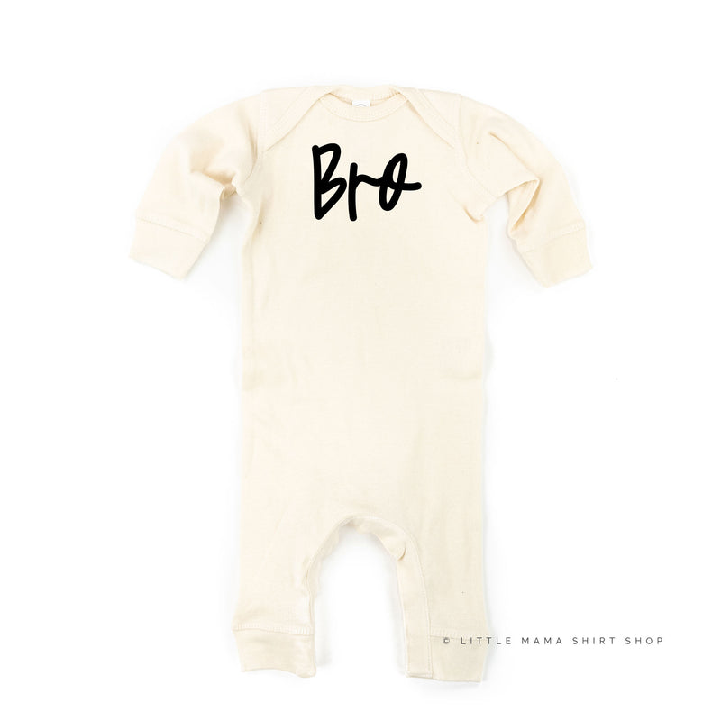 Bro - Cursive - One Piece Baby Sleeper