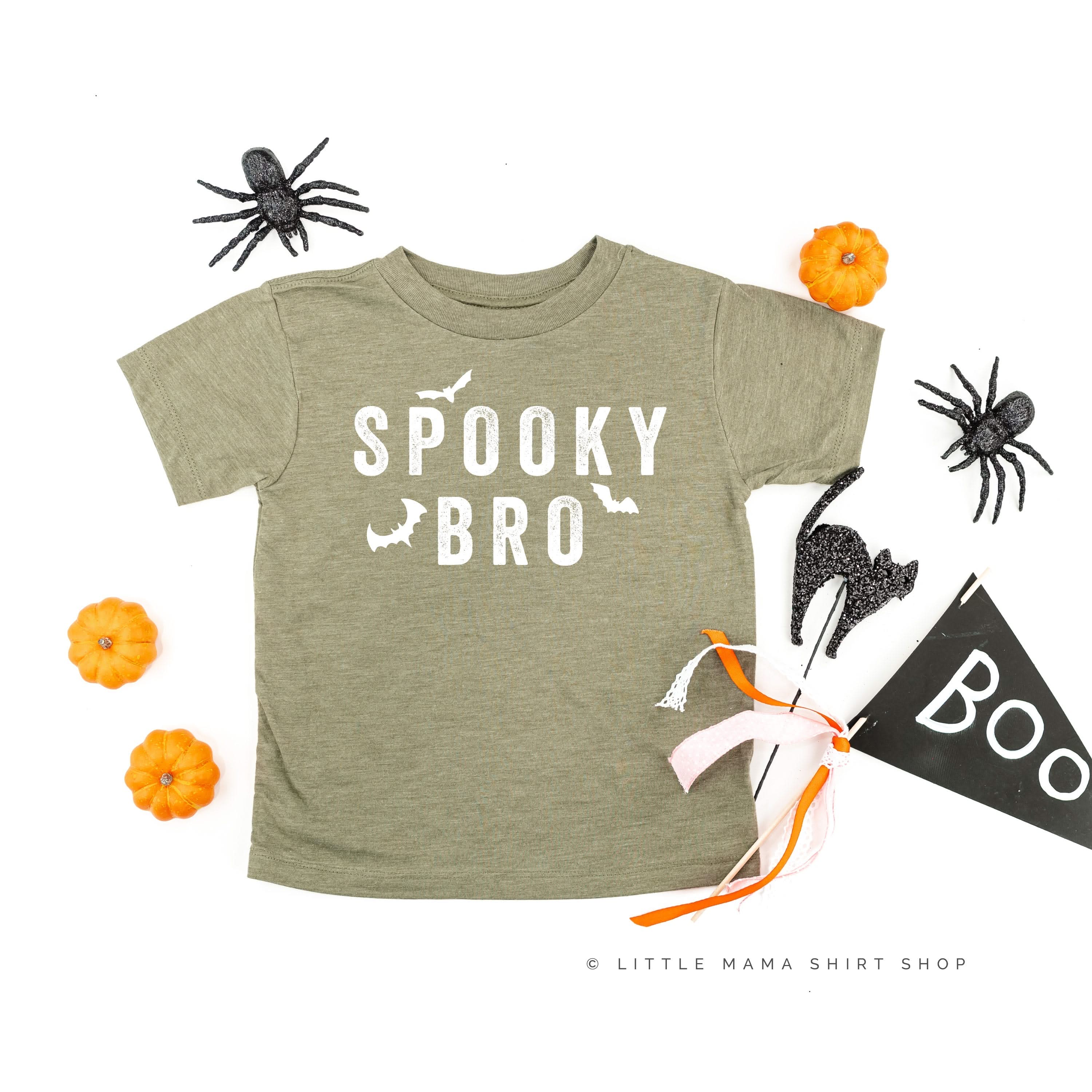 SPOOKY BRO - Short Sleeve Child Shirt Little Mama Shirt Shop