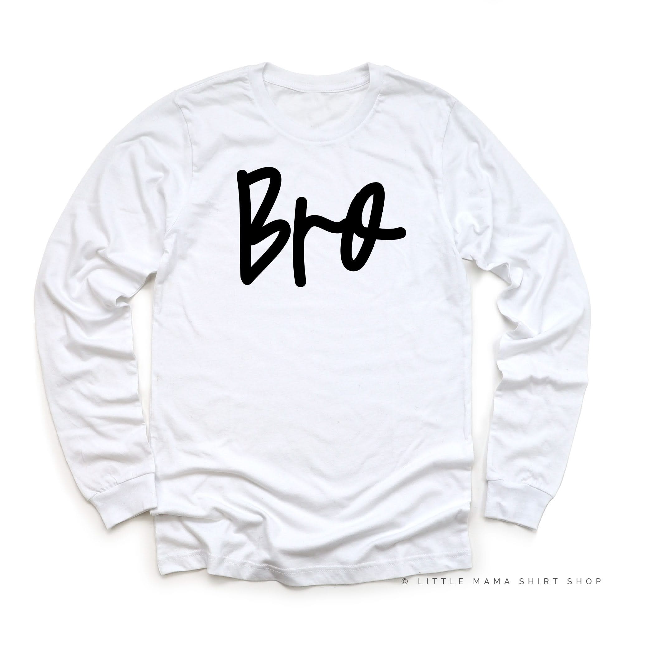 Bro - Cursive - Long Sleeve Child Shirt Little Mama Shirt Shop