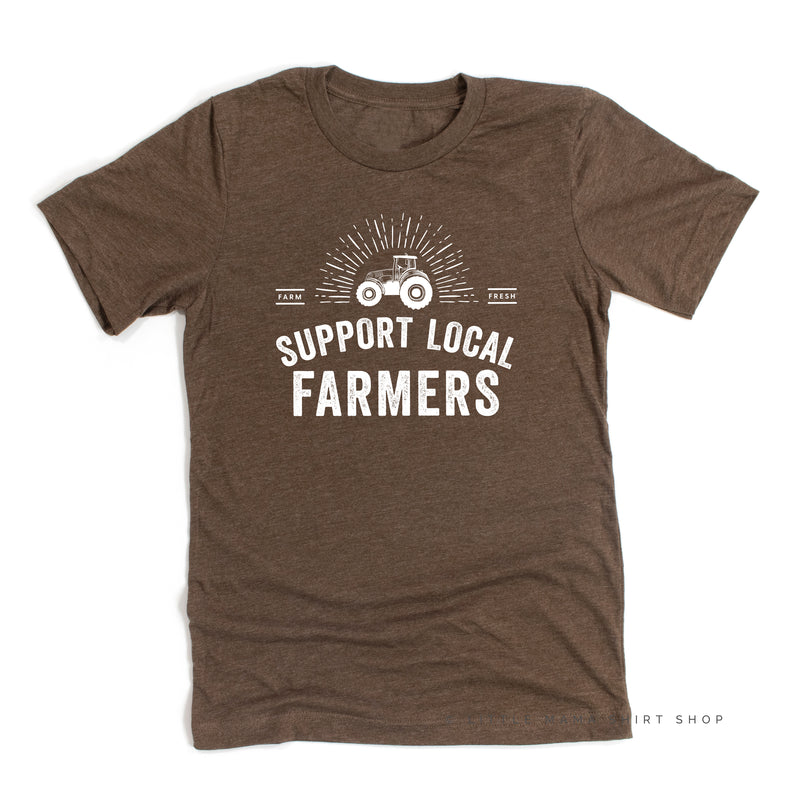 Support Local Farmers - Distressed Design - Unisex Tee