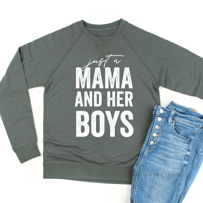 Just a Mama and Her Boys (Plural) - Original Design - Lightweight Pullover Sweater