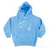Buffalo - Hand Drawn - Child Hoodie Little Mama Shirt Shop LLC