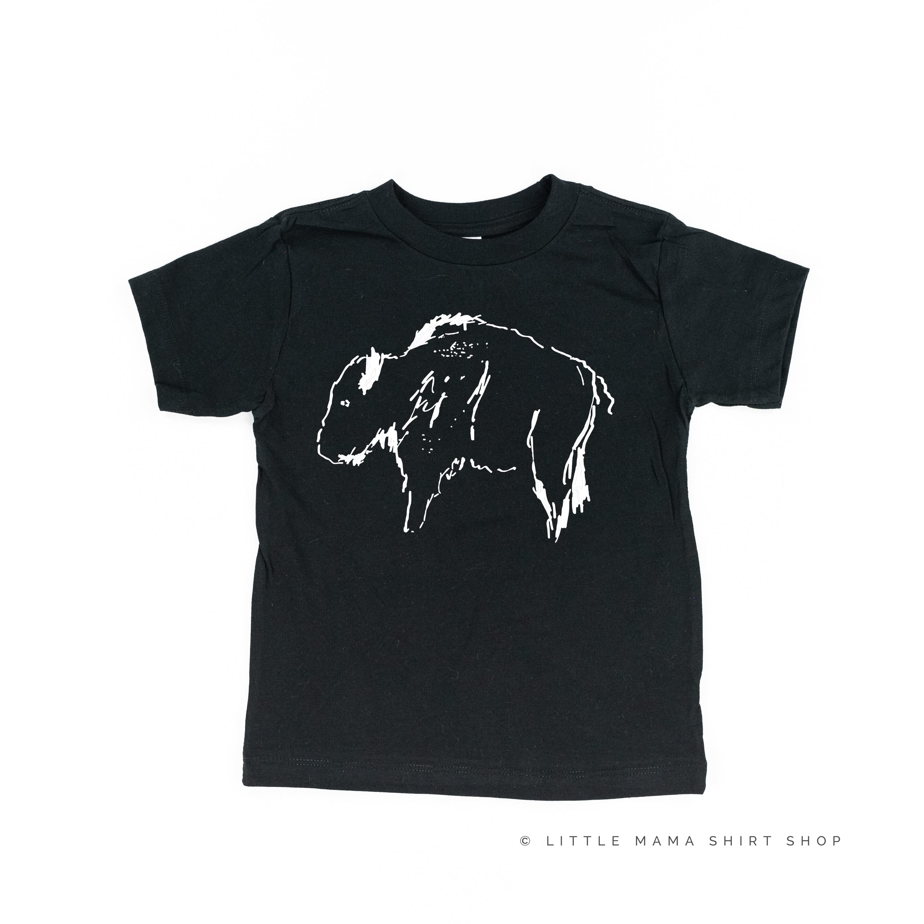 Buffalo - Hand Drawn - Child Shirt Little Mama Shirt Shop