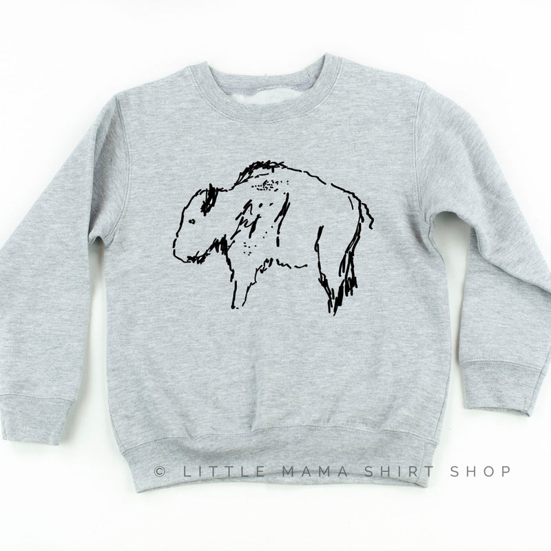 Buffalo - Hand Drawn - Child Sweater