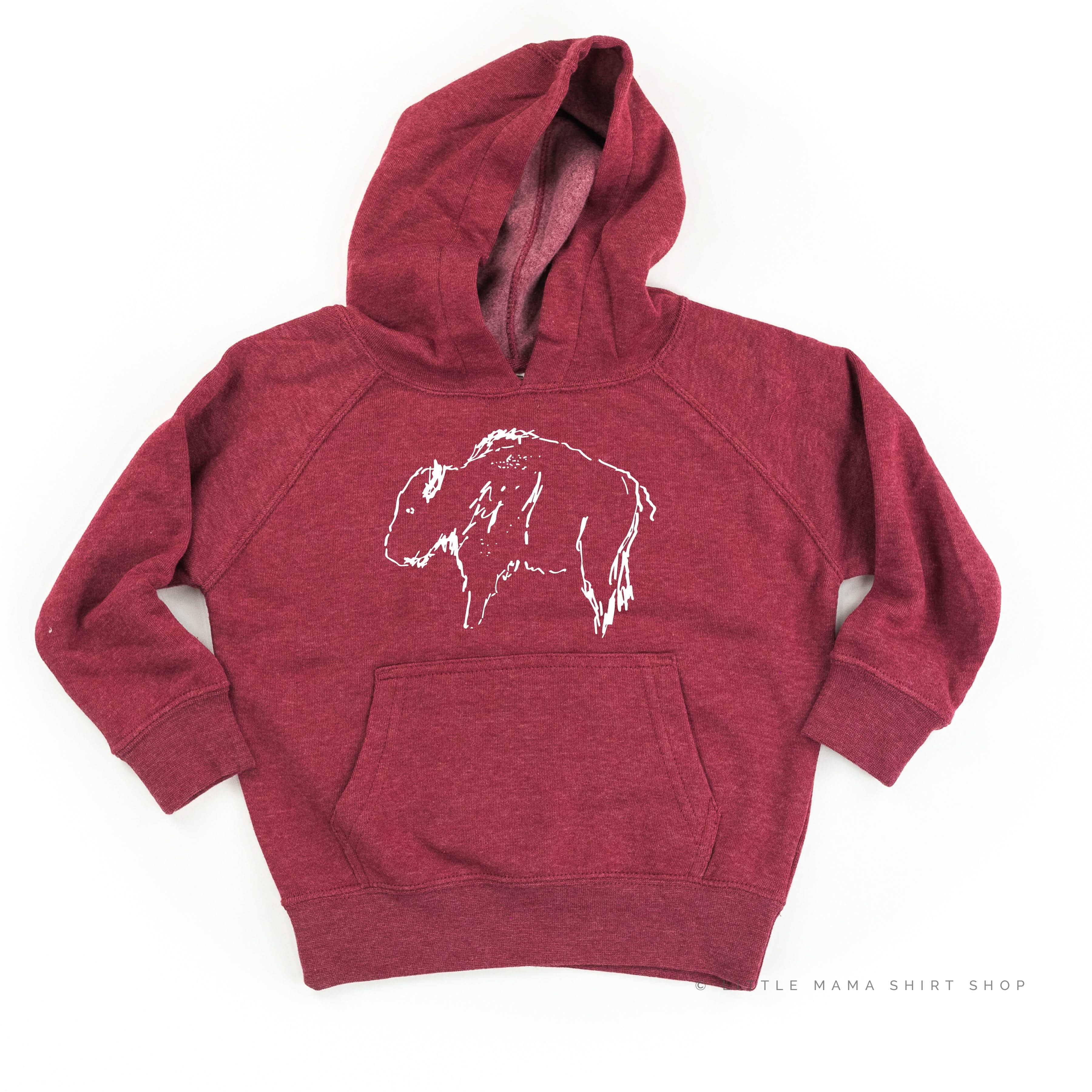 Buffalo - Hand Drawn - Child Hoodie Little Mama Shirt Shop LLC
