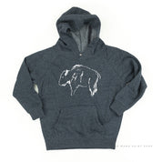 Buffalo - Hand Drawn - Child Hoodie Little Mama Shirt Shop LLC
