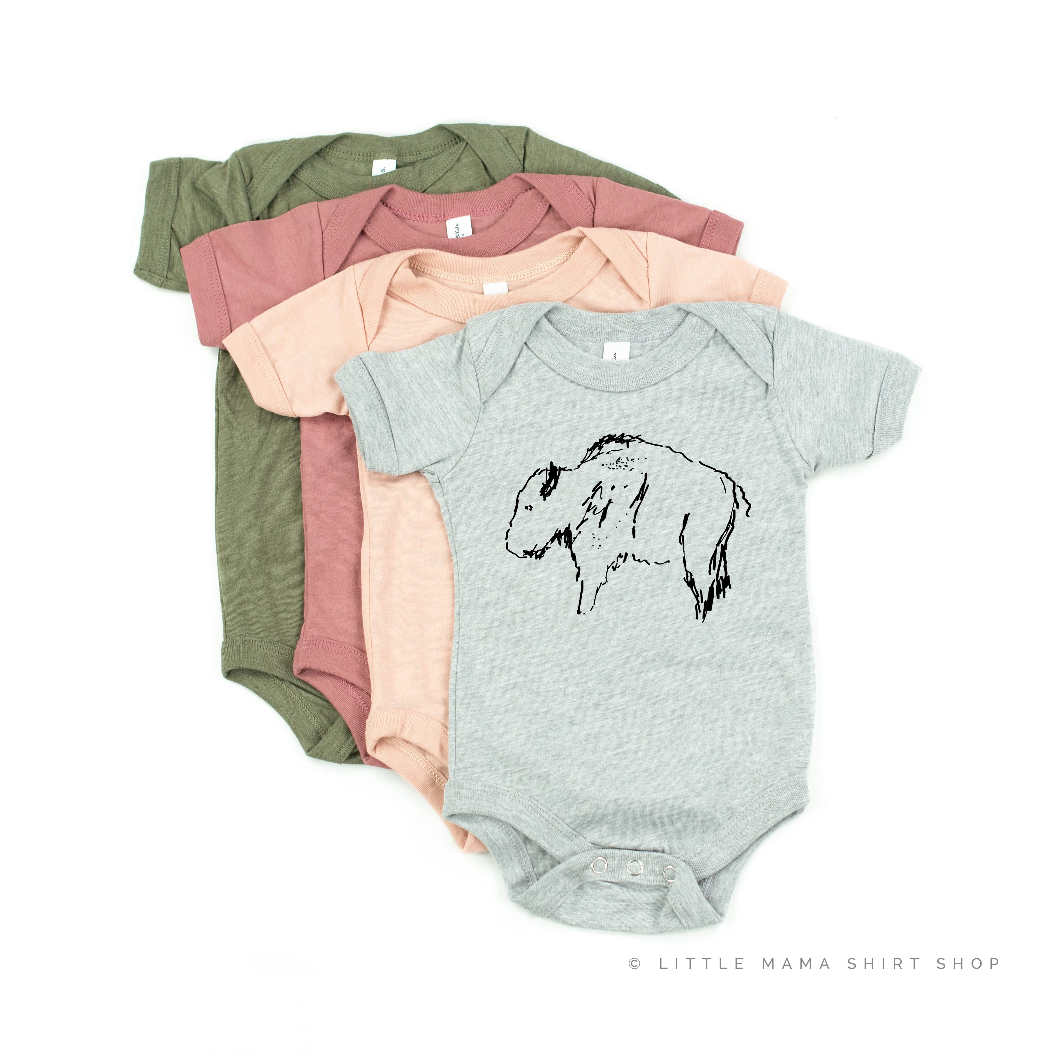 Buffalo - Hand Drawn - Child Shirt Little Mama Shirt Shop