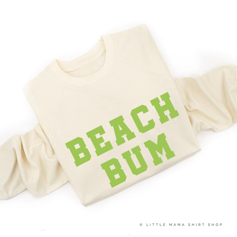 BEACH BUM DESIGN FRONT / OCEAN SUNSET BACK  - Lightweight Pullover Sweater