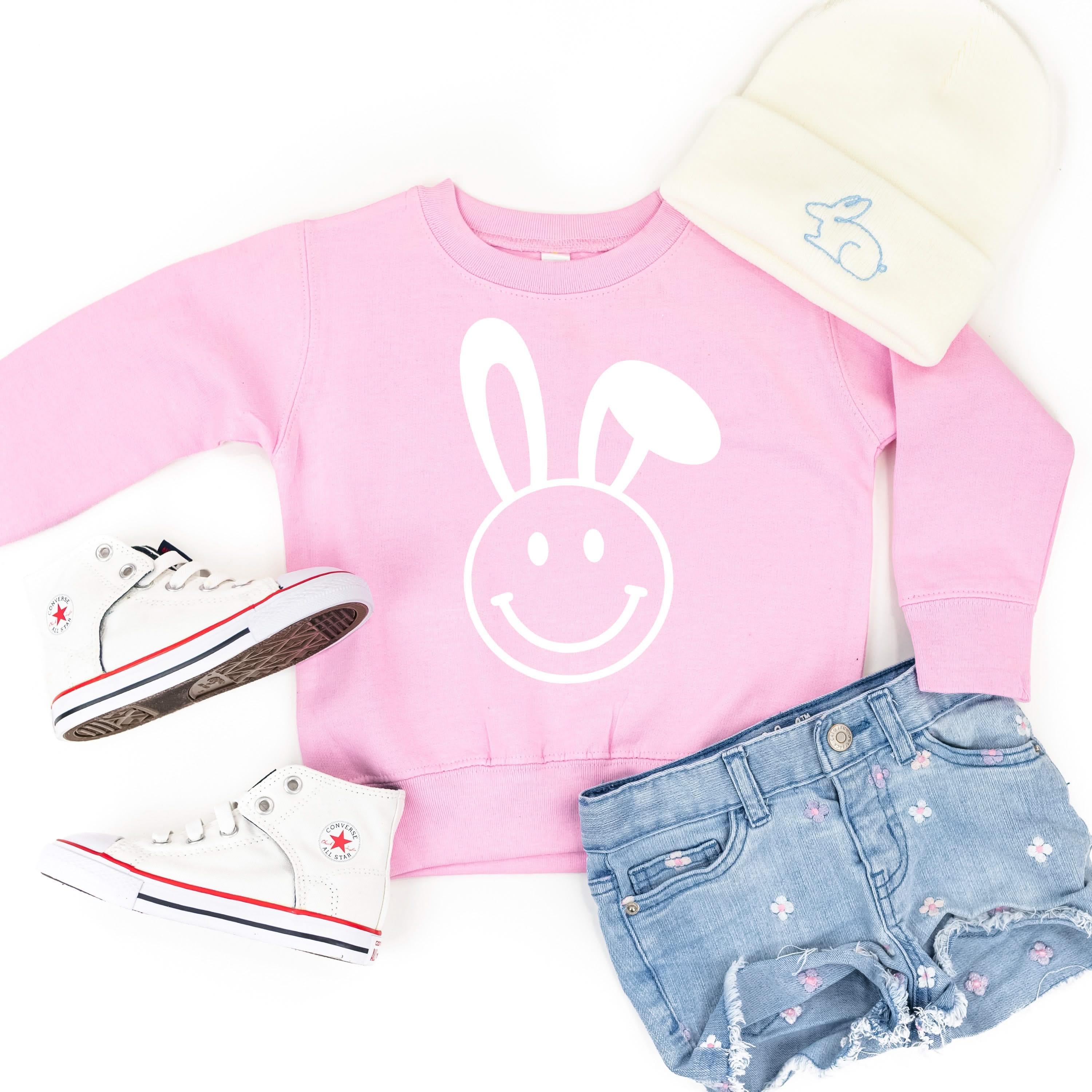 Smiley Face Bunny - Child Sweater Little Mama Shirt Shop