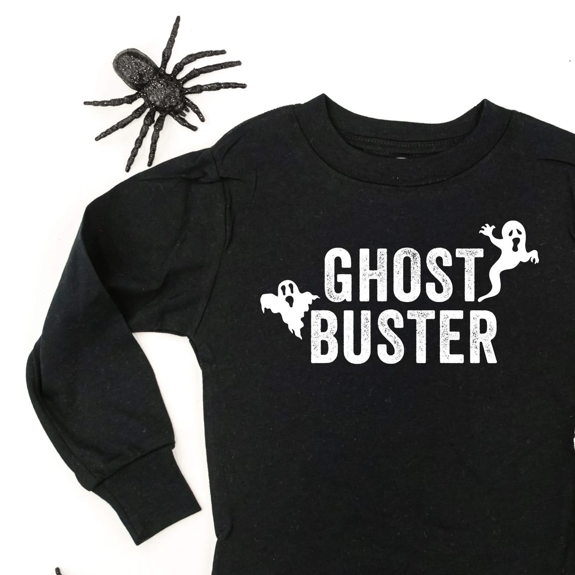 Who Ya Gonna Call? (On Back) - Ghost Buster (On Front) - Long Sleeve Child Shirt Little Mama Shirt Shop
