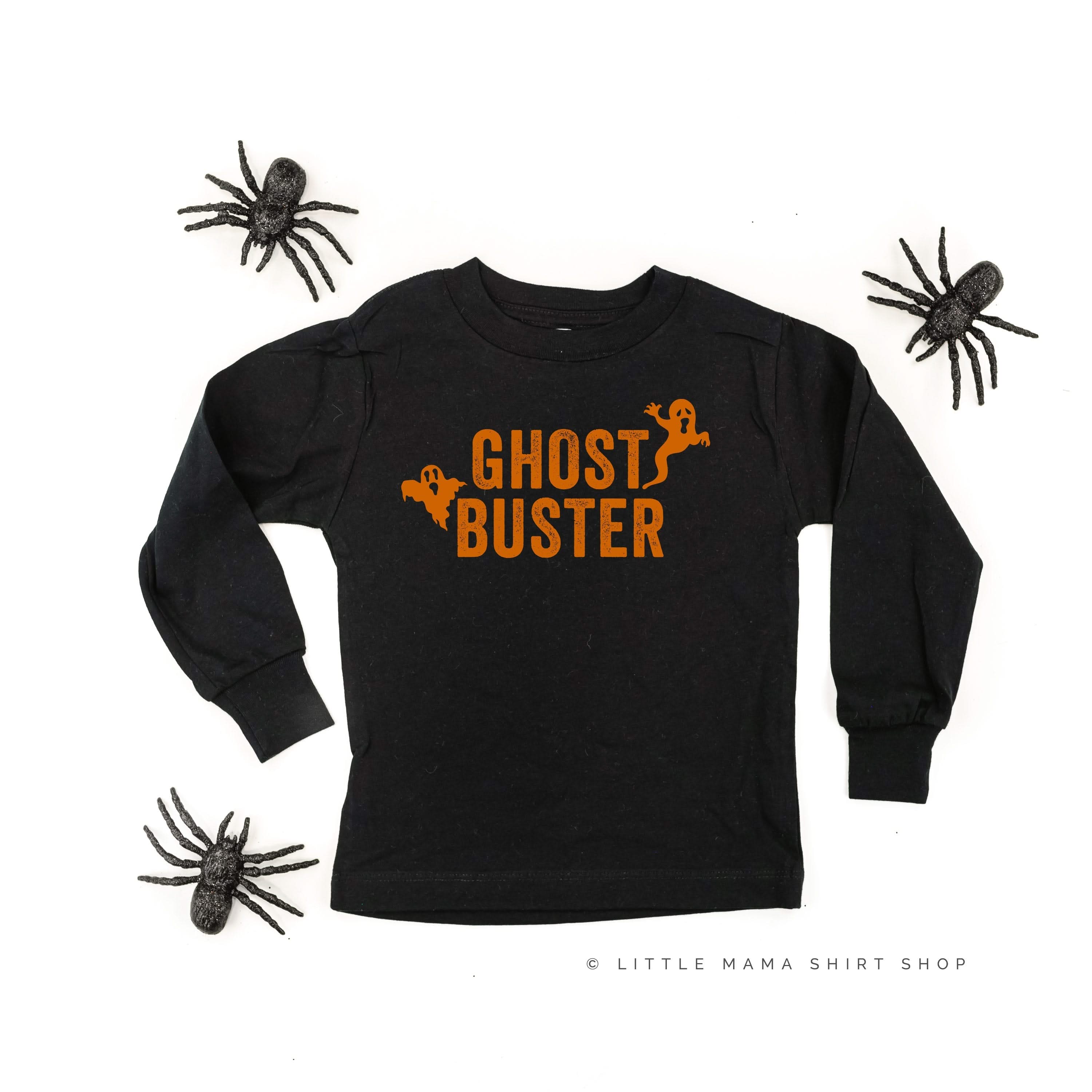 Who Ya Gonna Call? (On Back) - Ghost Buster (On Front) - Long Sleeve Child Shirt Little Mama Shirt Shop
