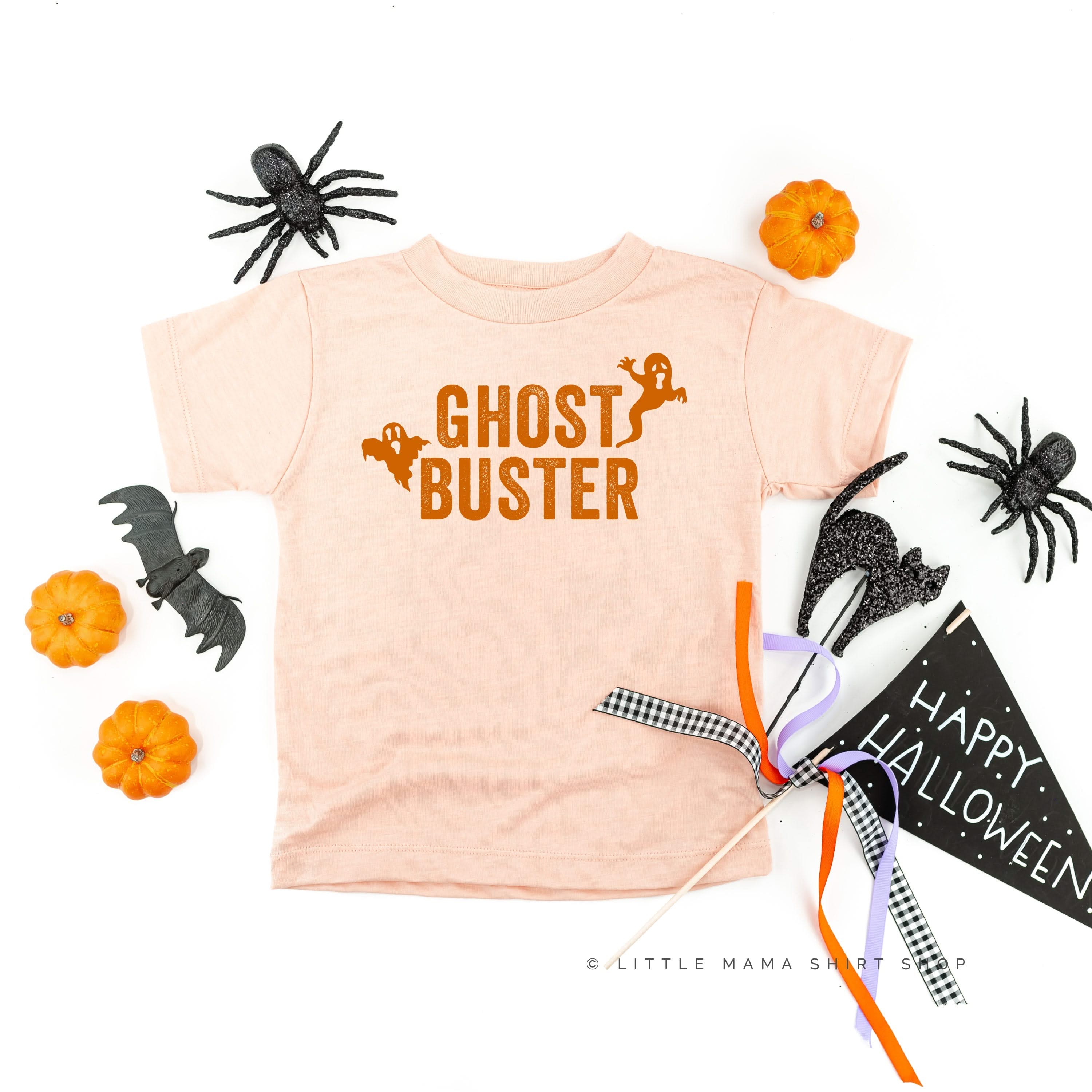 Who Ya Gonna Call? (On Back) - Ghost Buster (On Front) - Short Sleeve Child Shirt Little Mama Shirt Shop