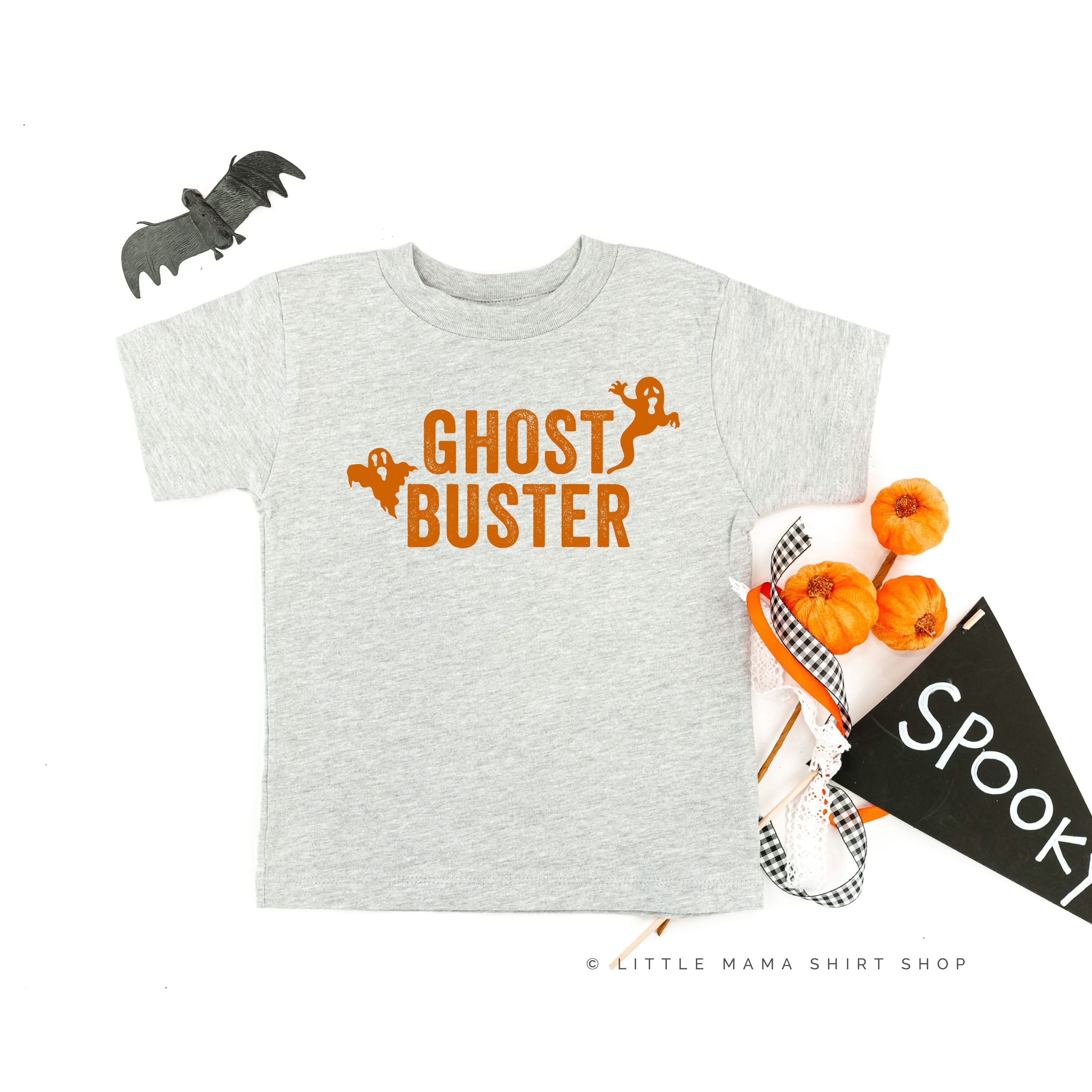 Who Ya Gonna Call? (On Back) - Ghost Buster (On Front) - Short Sleeve Child Shirt Little Mama Shirt Shop