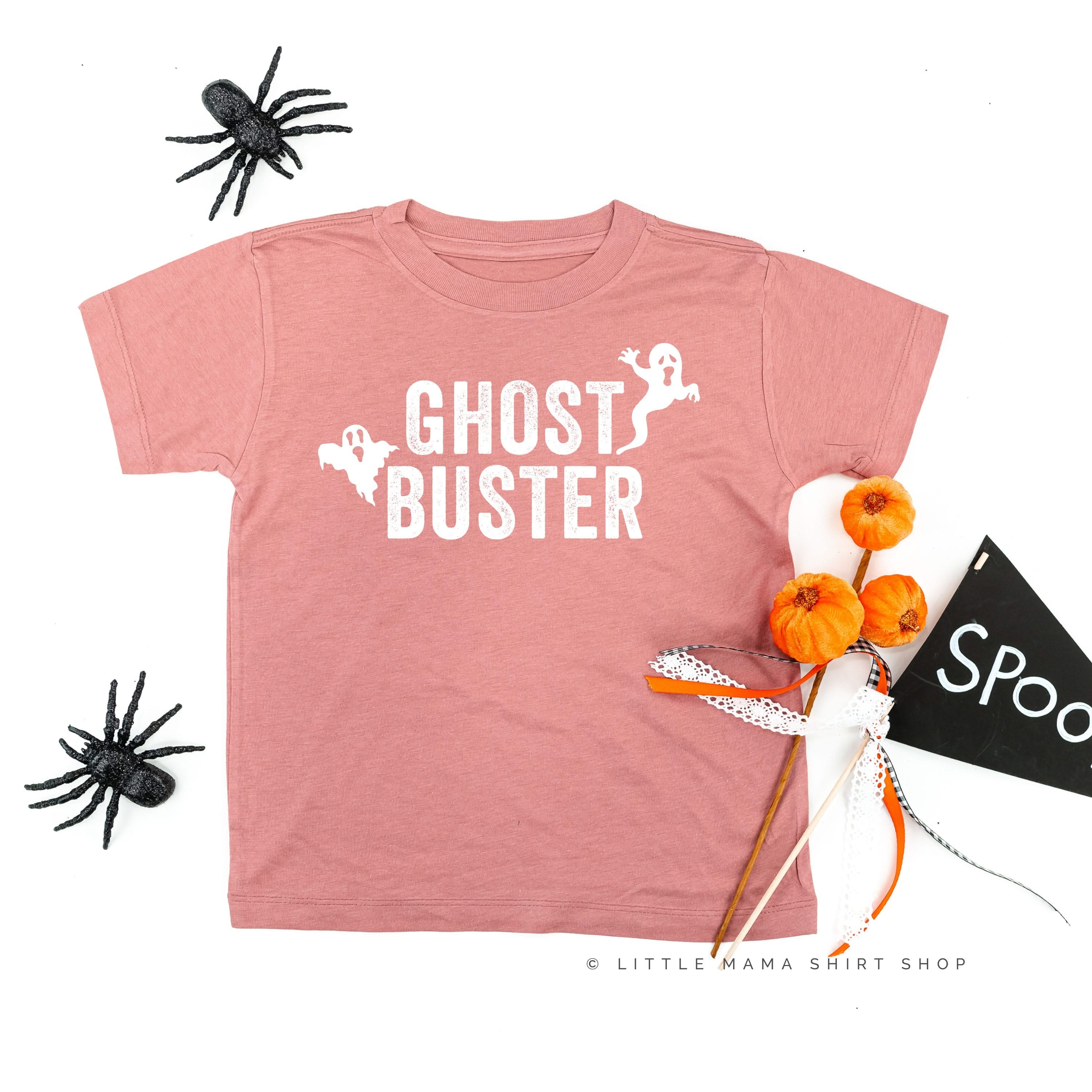 Who Ya Gonna Call? (On Back) - Ghost Buster (On Front) - Short Sleeve Child Shirt Little Mama Shirt Shop