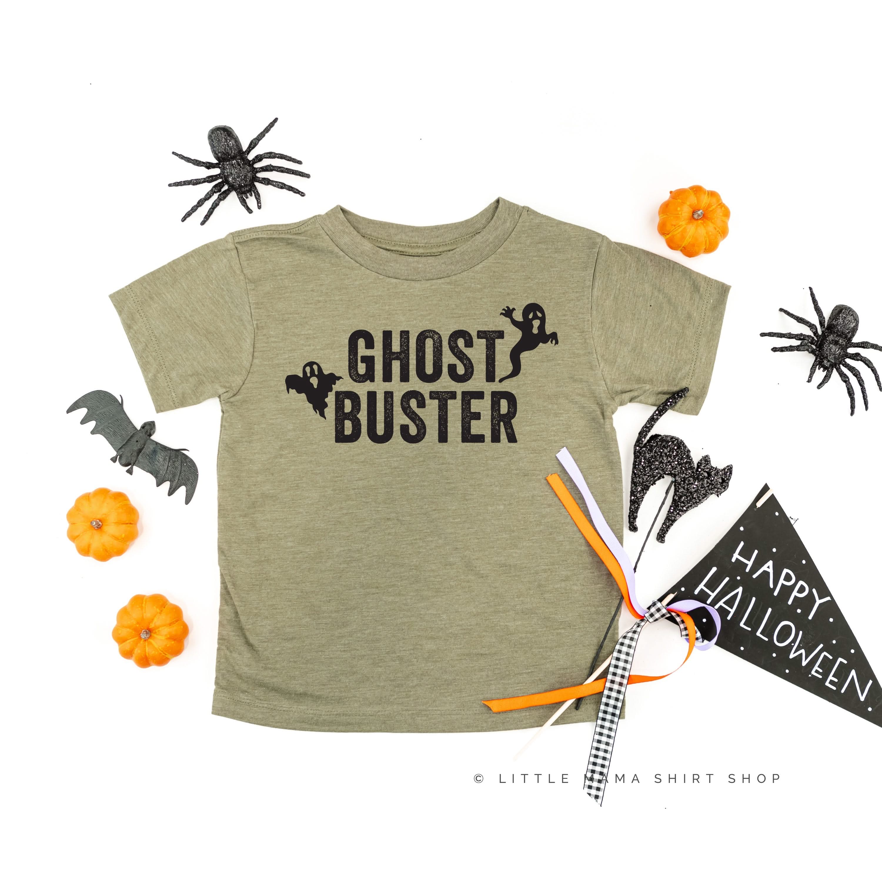 Who Ya Gonna Call? (On Back) - Ghost Buster (On Front) - Short Sleeve Child Shirt Little Mama Shirt Shop