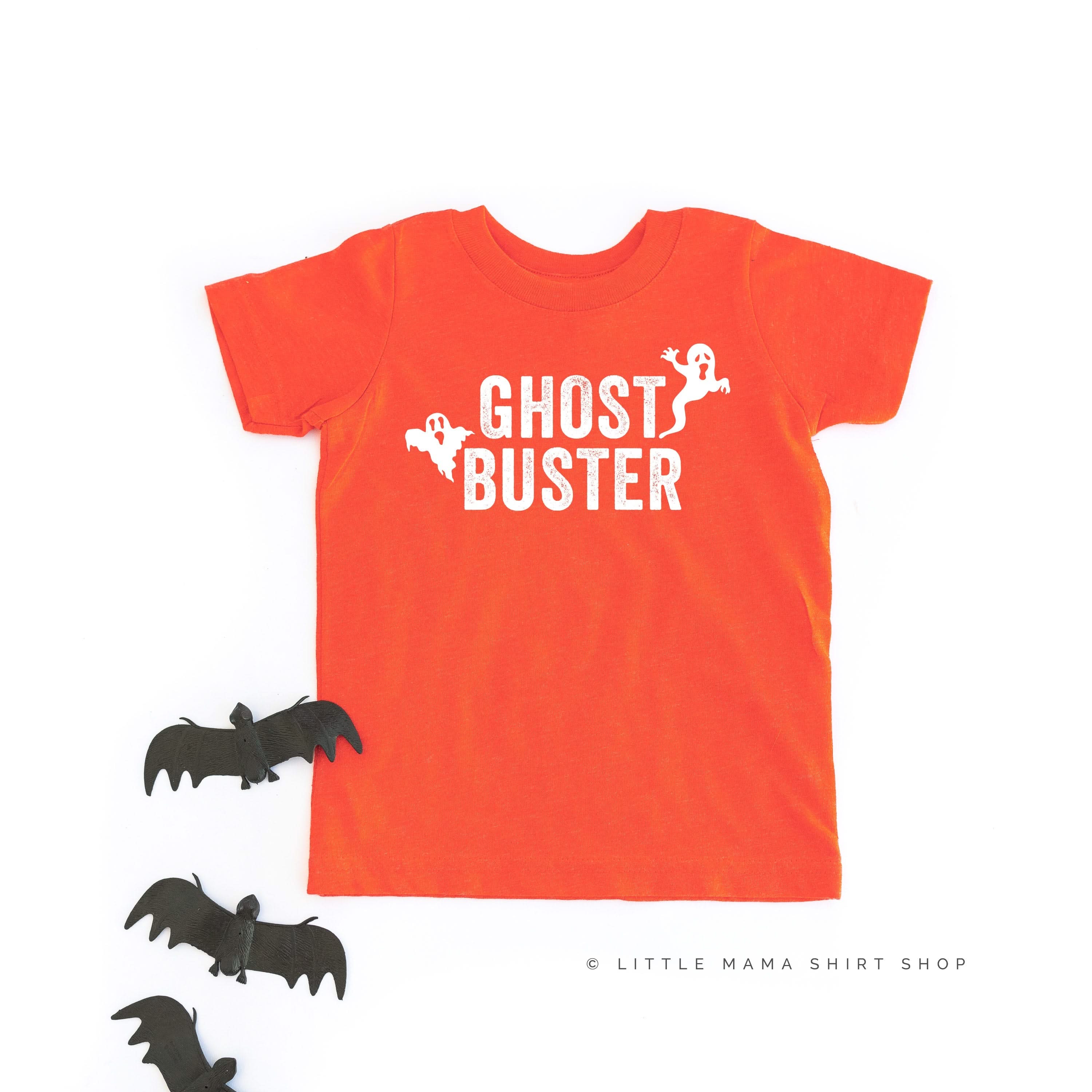 Who Ya Gonna Call? (On Back) - Ghost Buster (On Front) - Short Sleeve Child Shirt Little Mama Shirt Shop