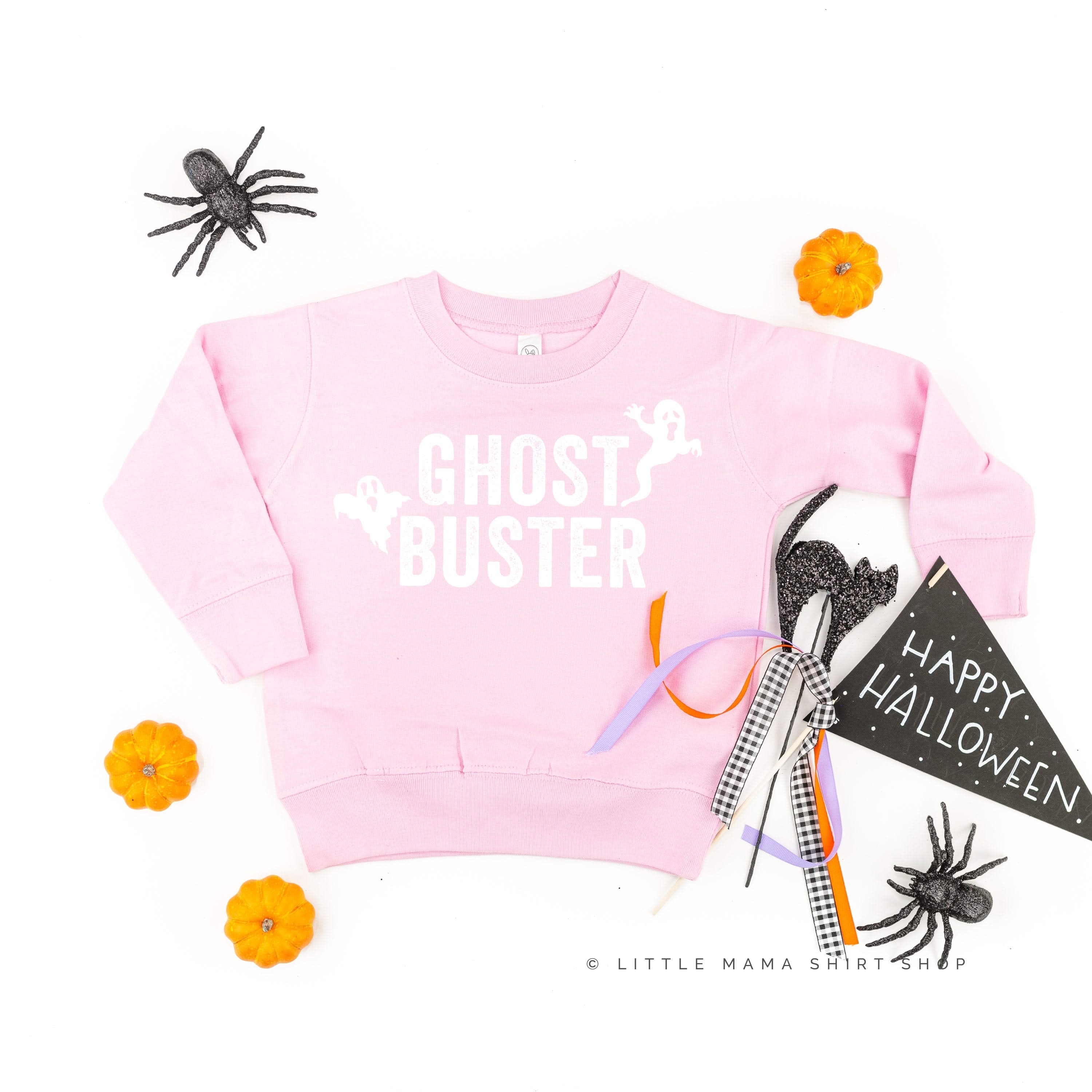 Who Ya Gonna Call? (On Back) - Ghost Buster (On Front) - Child Sweater Little Mama Shirt Shop