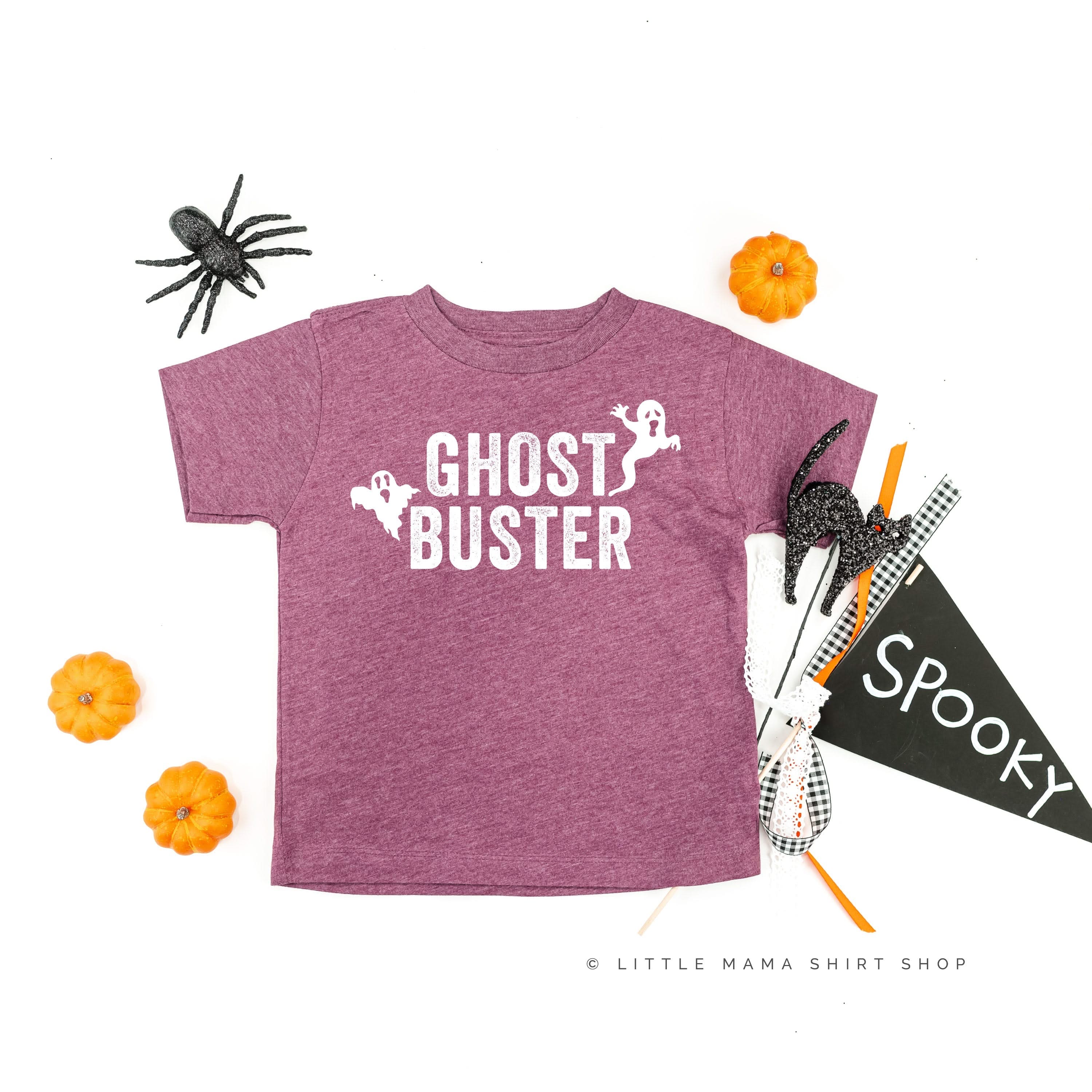 Who Ya Gonna Call? (On Back) - Ghost Buster (On Front) - Short Sleeve Child Shirt Little Mama Shirt Shop