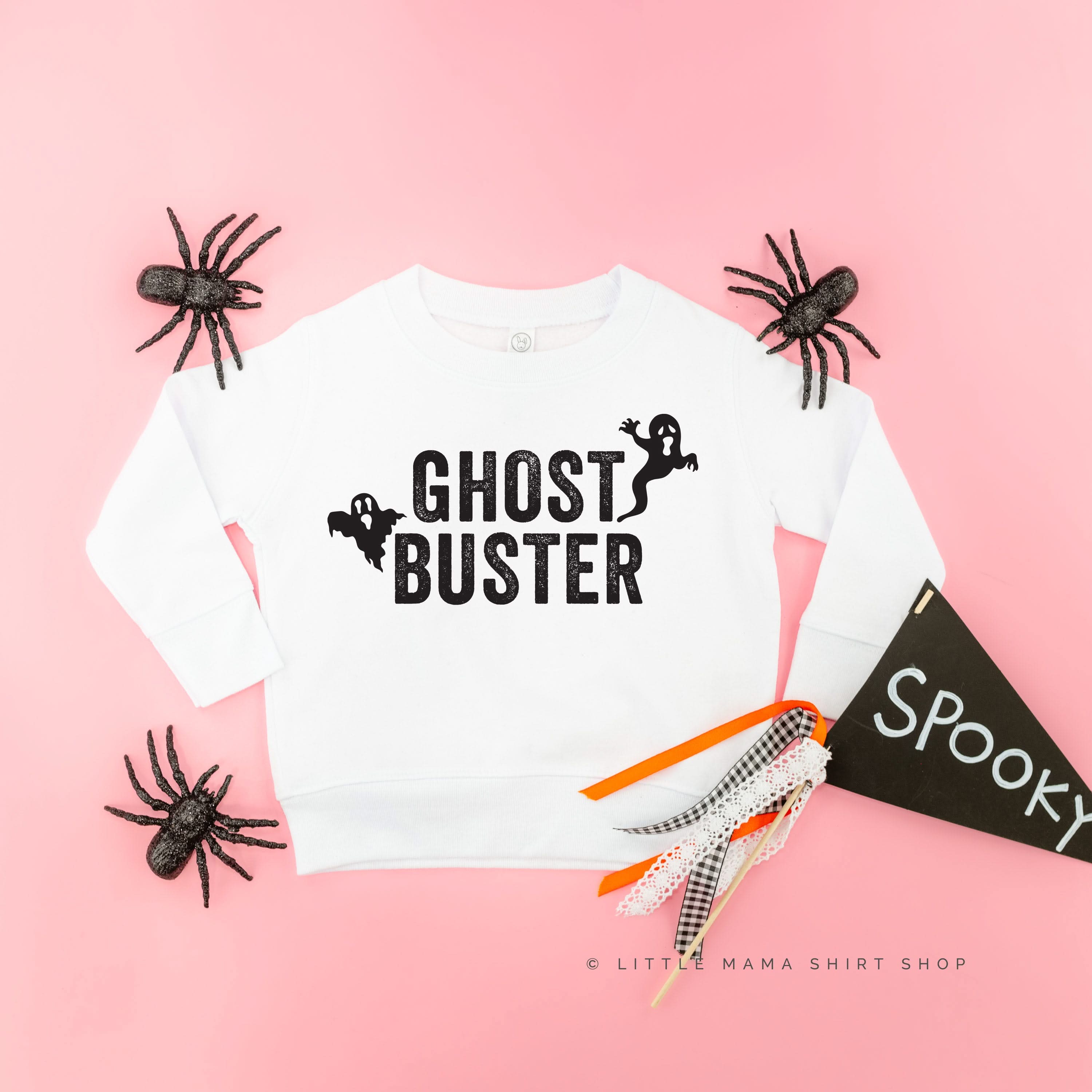 Who Ya Gonna Call? (On Back) - Ghost Buster (On Front) - Child Sweater Little Mama Shirt Shop