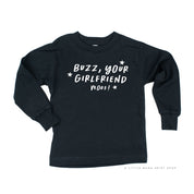 Buzz, Your Girlfriend Woof! - Child LONG SLEEVE Tee Little Mama Shirt Shop