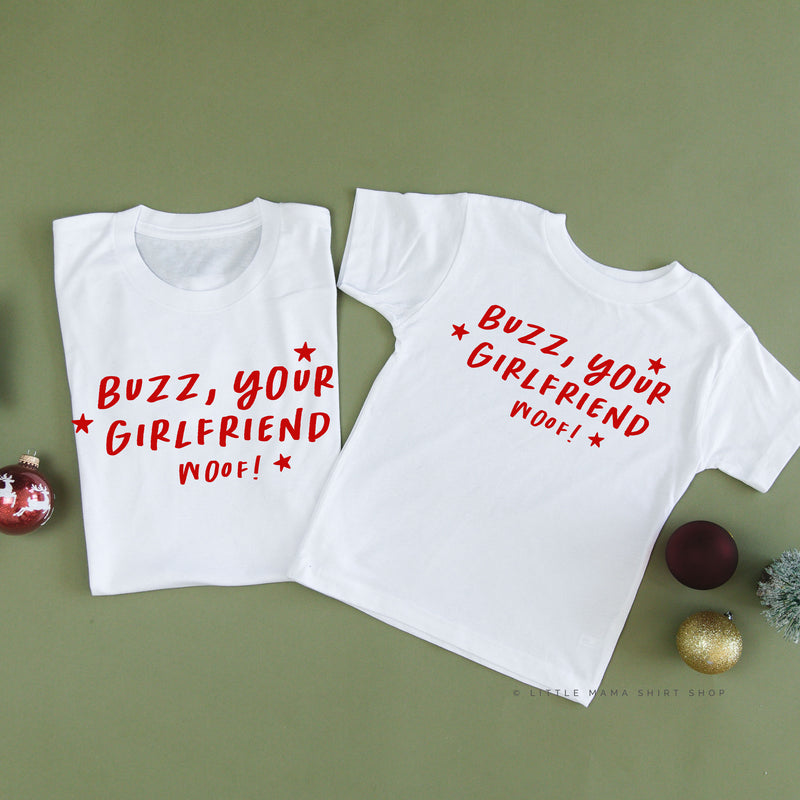 Buzz, Your Girlfriend Woof! - Set of 2 Unisex Tees