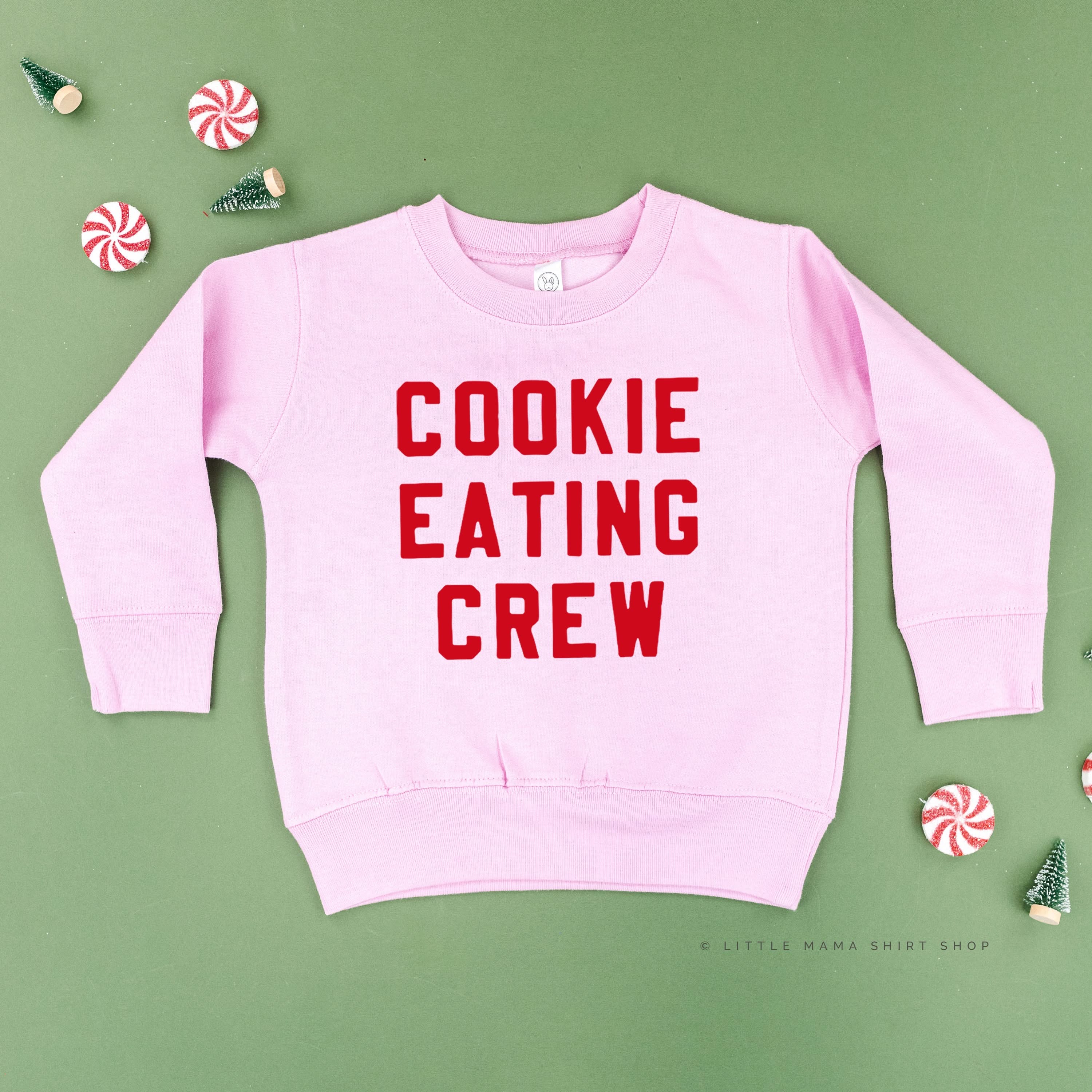 Cookie Eating Crew - Block Font - Child Sweater Little Mama Shirt Shop