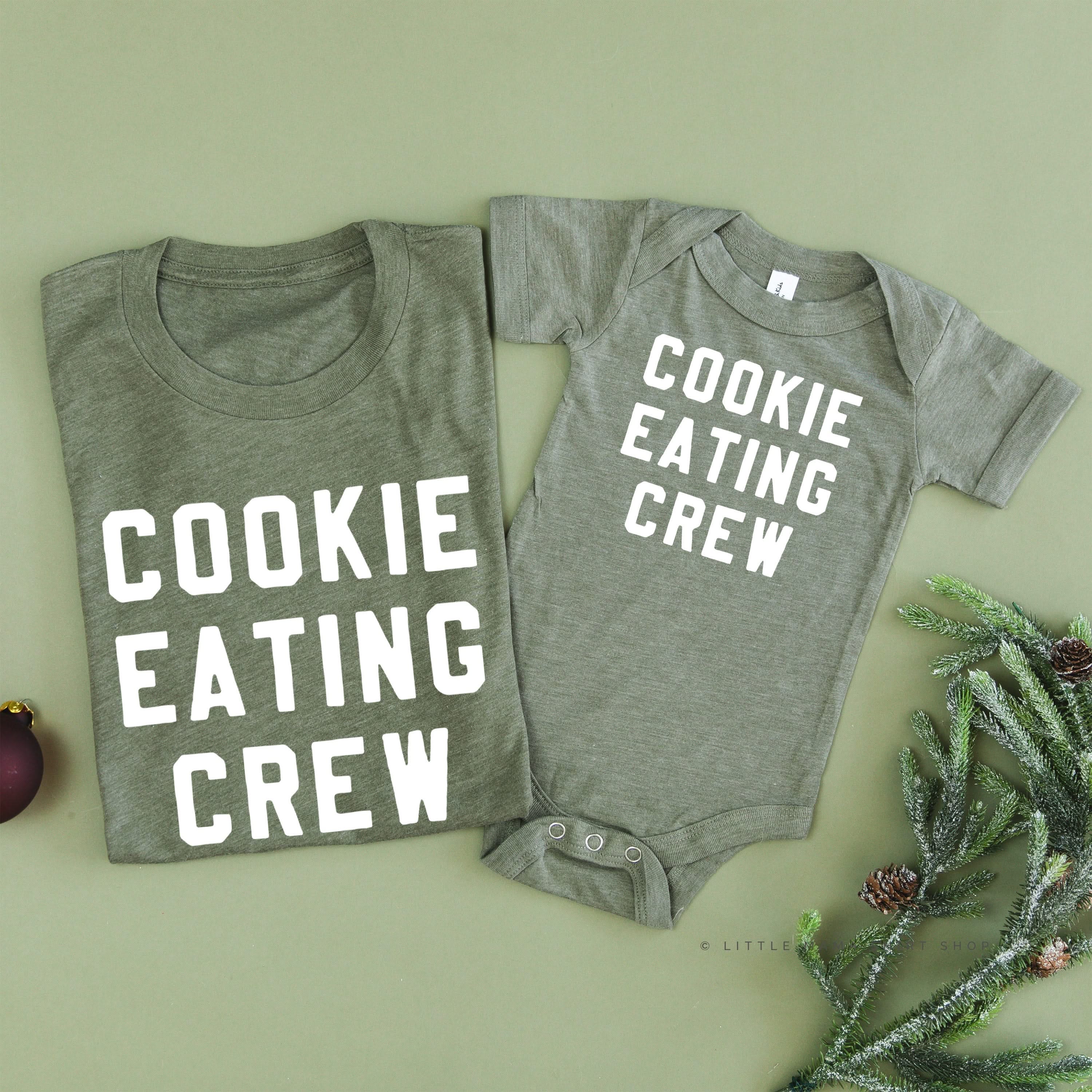 Cookie Eating Crew - Block Font - Set of 2 Unisex Tees Little Mama Shirt Shop