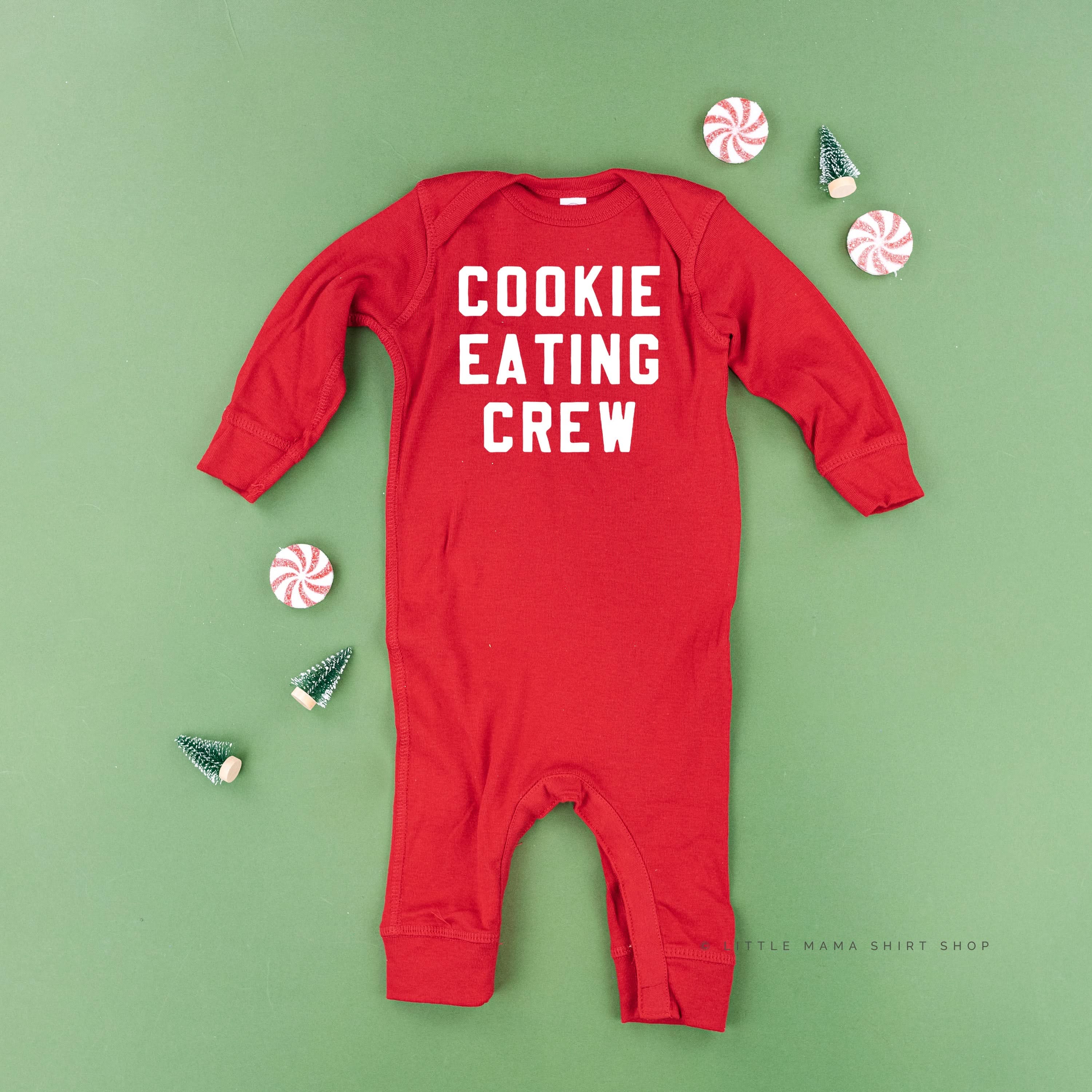 Cookie Eating Crew - Block Font - Baby Sleeper Little Mama Shirt Shop