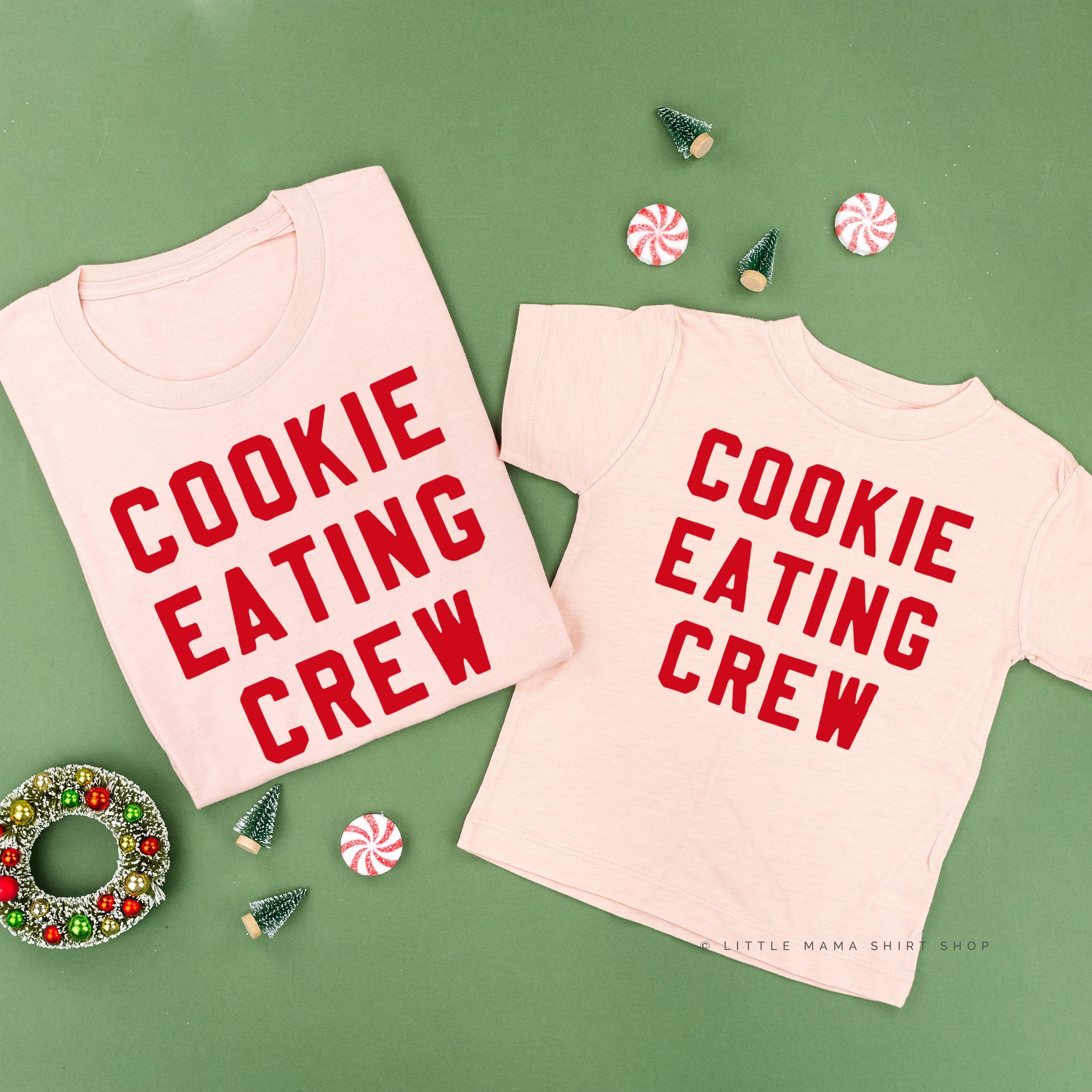 Cookie Eating Crew - Block Font - Set of 2 Unisex Tees Little Mama Shirt Shop