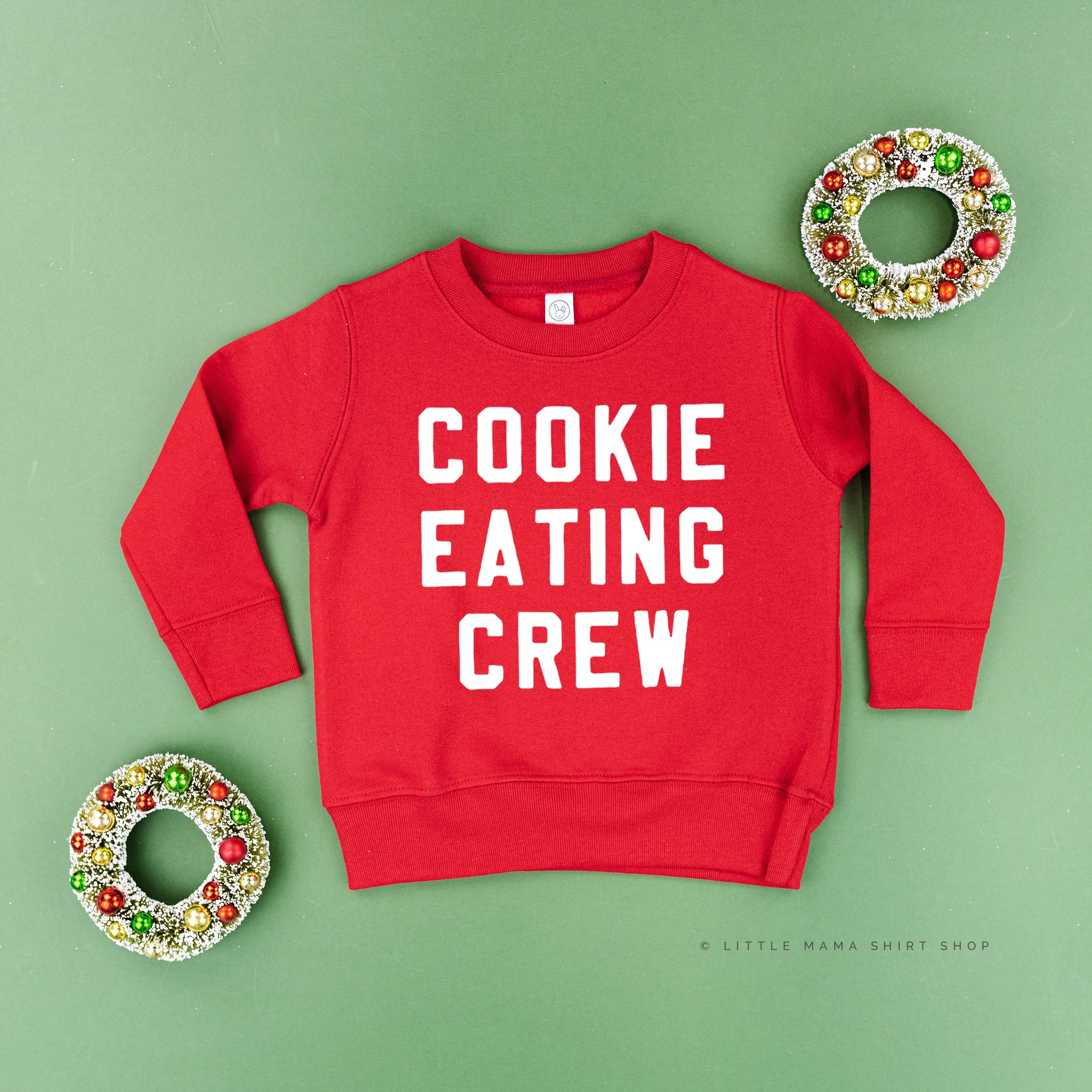 Cookie Eating Crew - Block Font - Child Sweater Little Mama Shirt Shop