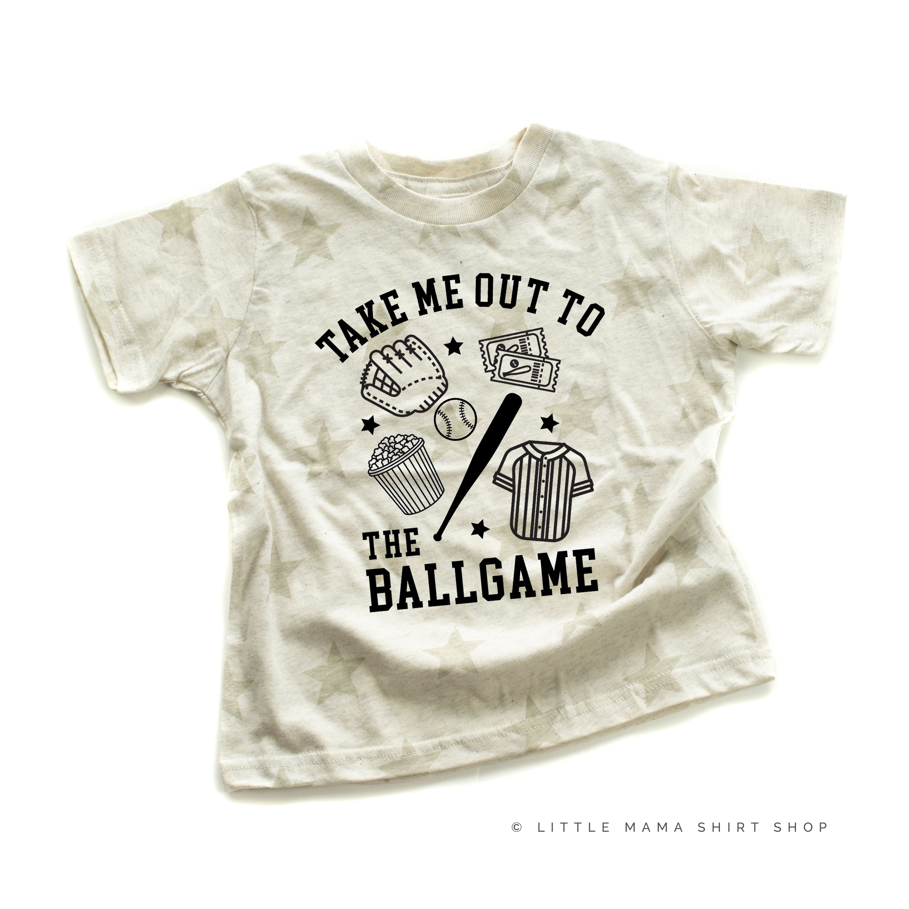 Take Me Out to the Ballgame - Short Sleeve Child STAR Shirt Little Mama Shirt Shop