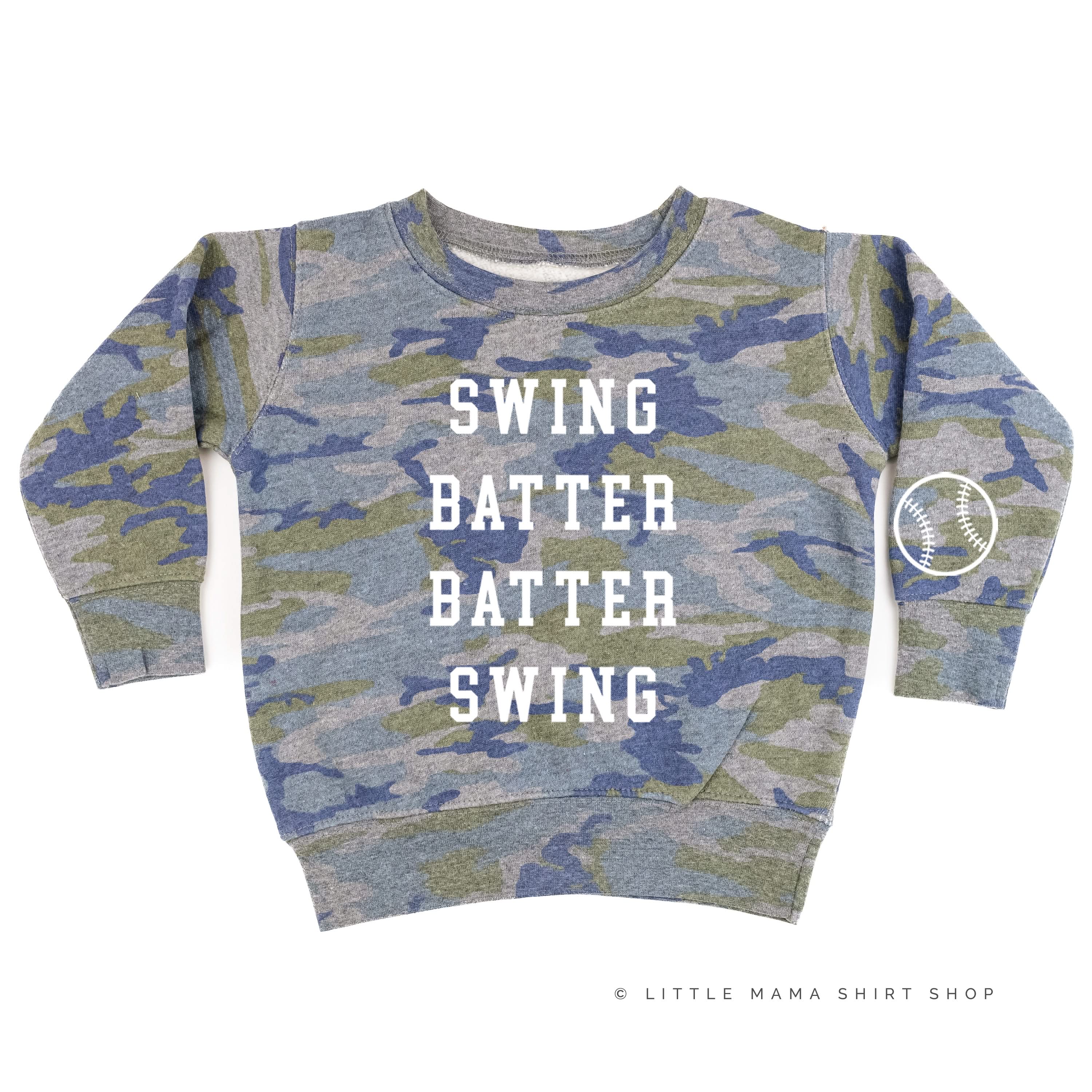 Swing Batter Batter Swing (wd) - Child Sweater Little Mama Shirt Shop