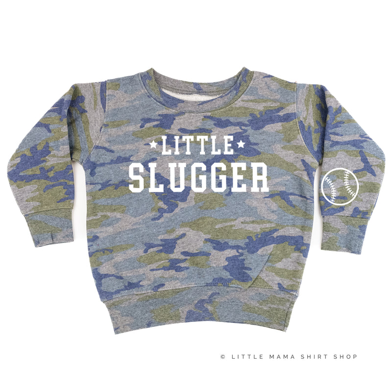 Little Slugger - Baseball Detail on Sleeve - Child Sweater