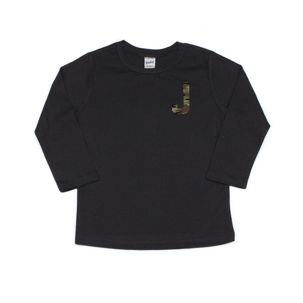 CAMO INITIAL TEE - Long Sleeve Child Shirt