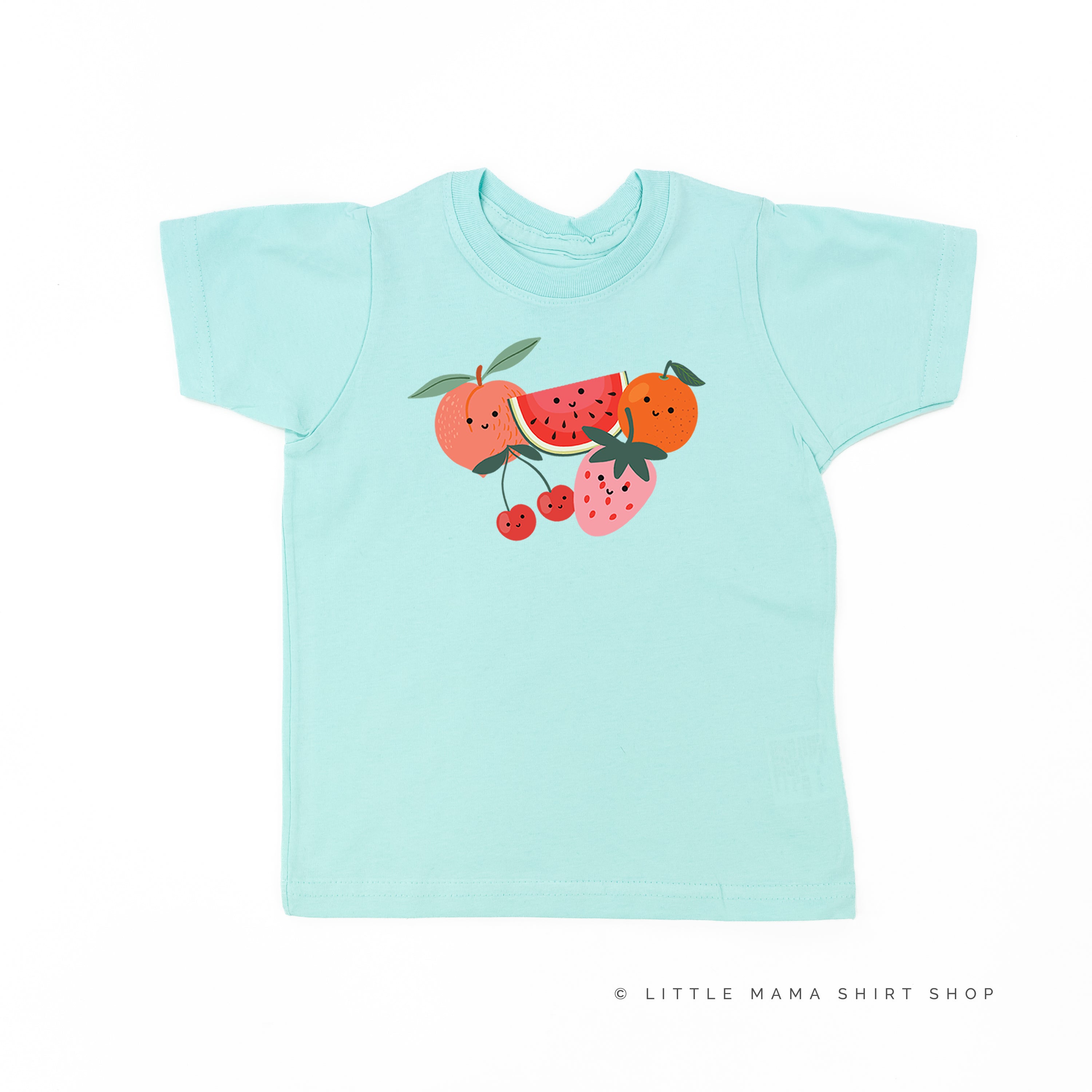 Group of Smiley Fruit - Short Sleeve Child Tee Little Mama Shirt Shop